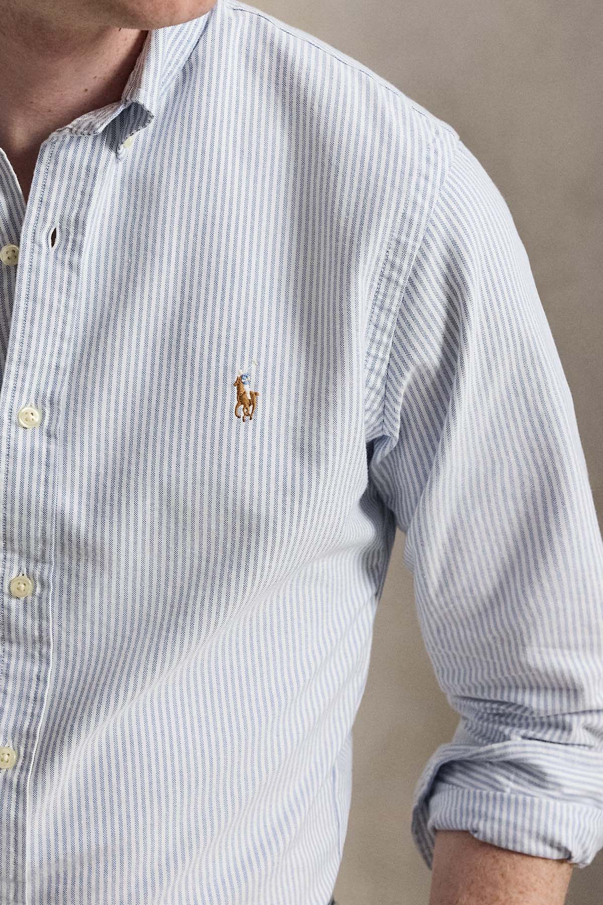 Polo Ralph Lauren Slim Fit Çizgili Oxford Gömlek