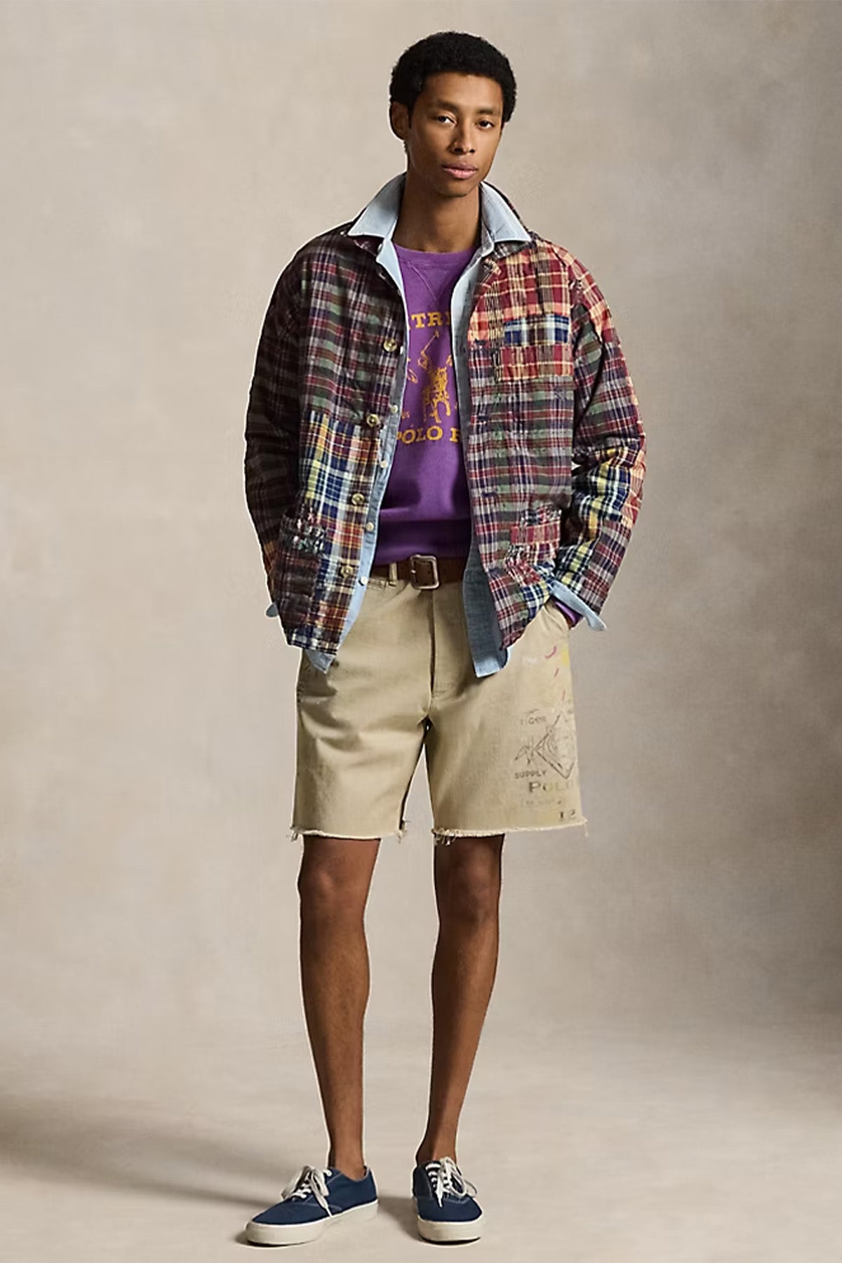 Polo Ralph Lauren Geniş Kesim Logolu Desen Baskılı Şort