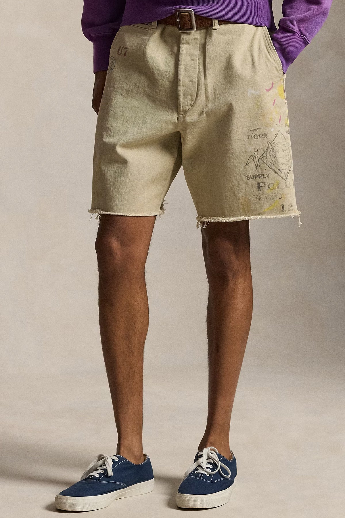 Polo Ralph Lauren Geniş Kesim Logolu Desen Baskılı Şort