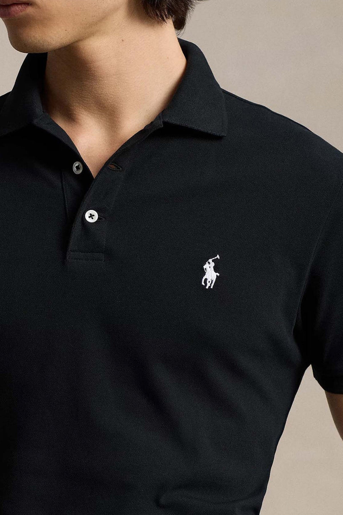 Polo Ralph Lauren Custom Slim Fit Stretch Mesh Polo Yaka T-shirt