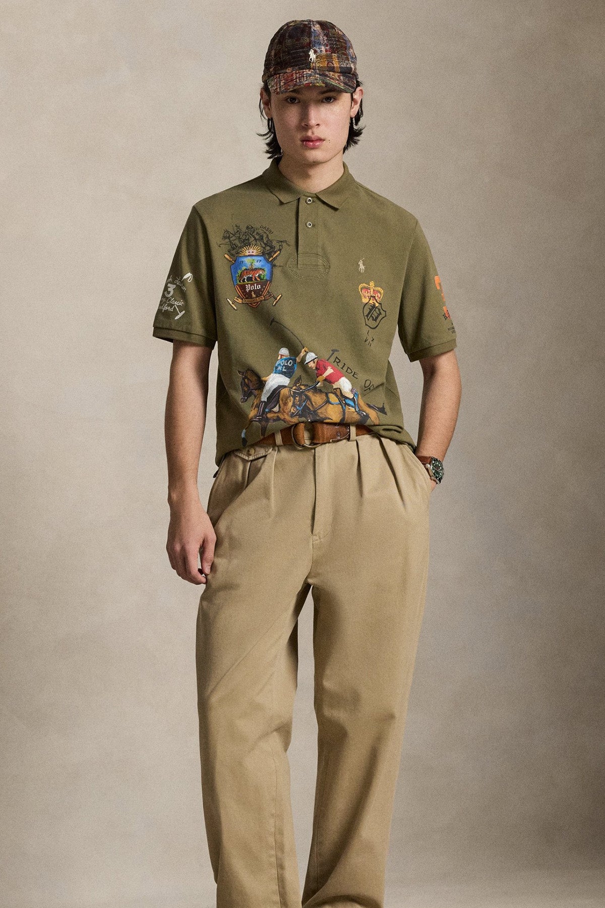 Polo Ralph Lauren Regular Fit Logolu Desen Baskılı Polo Yaka T-shirt