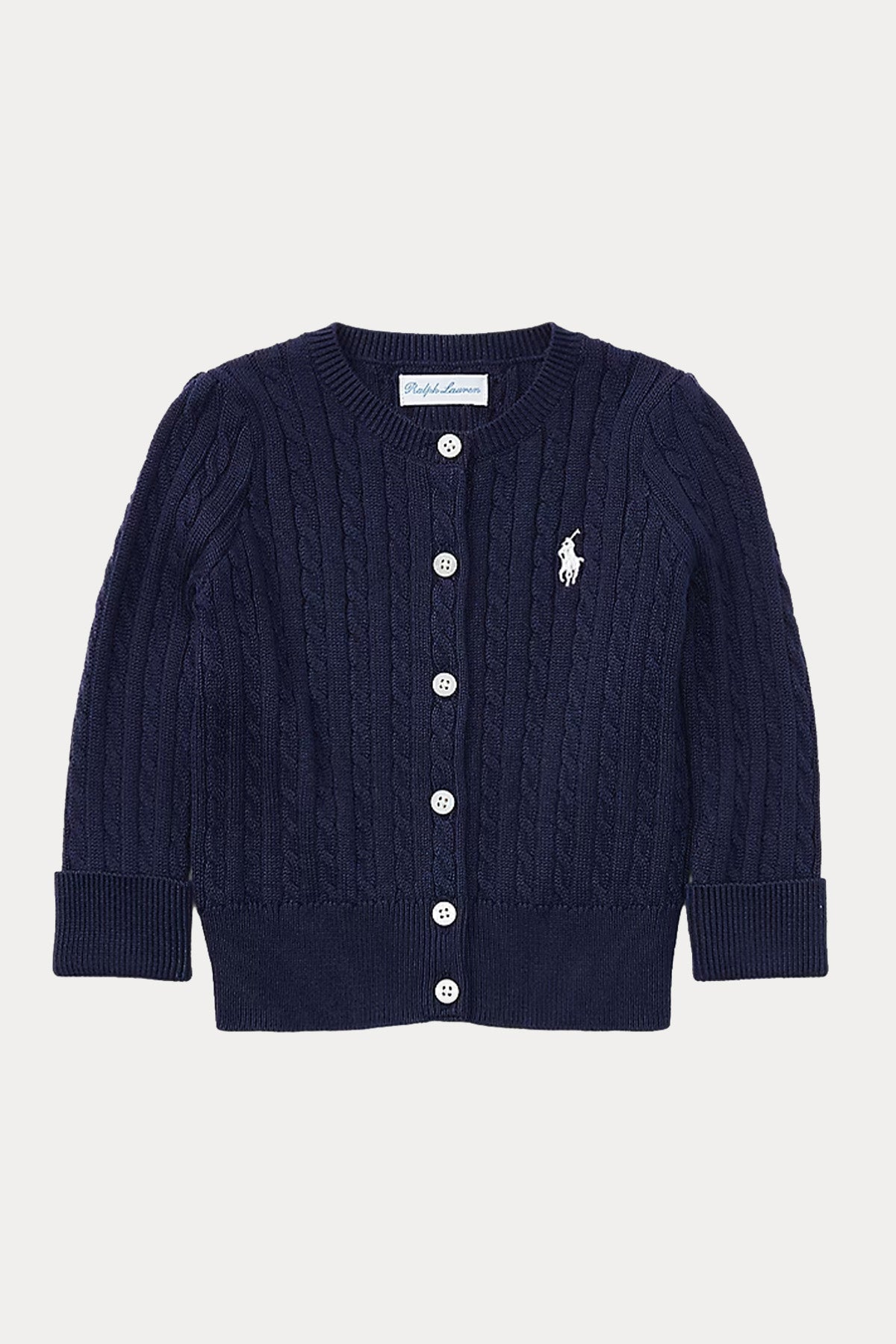 Polo Ralph Lauren Kids 12 Aylık Kız Bebek Saç Örgü Triko Ceket