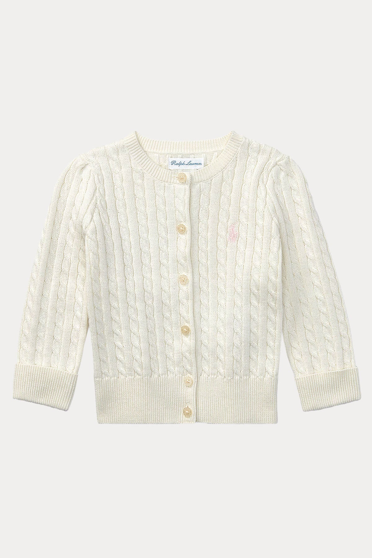 Polo Ralph Lauren Kids 12 Aylık Kız Bebek Saç Örgü Triko Ceket