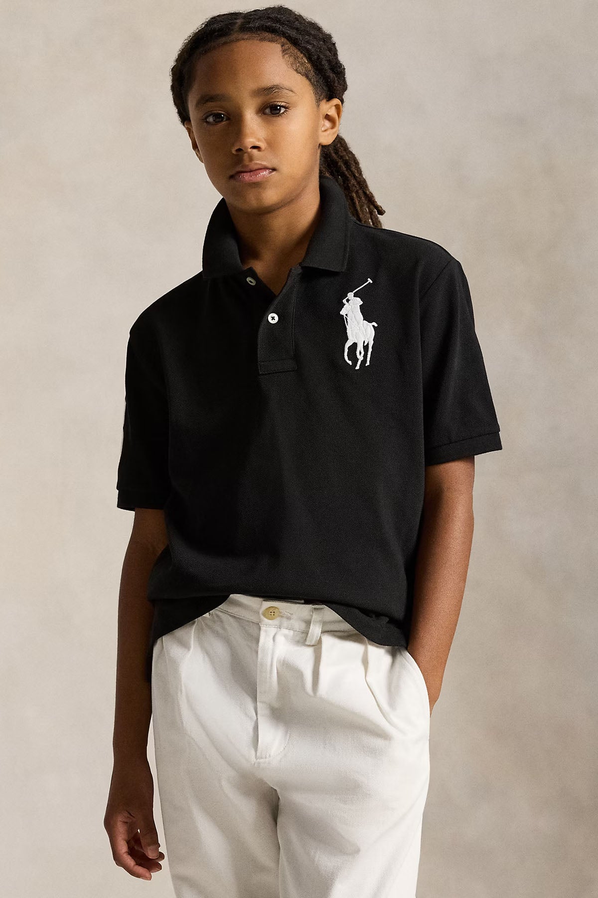 Polo Ralph Lauren Kids S-M Beden Erkek Çocuk Polo Yaka Big Pony Logolu T-shirt
