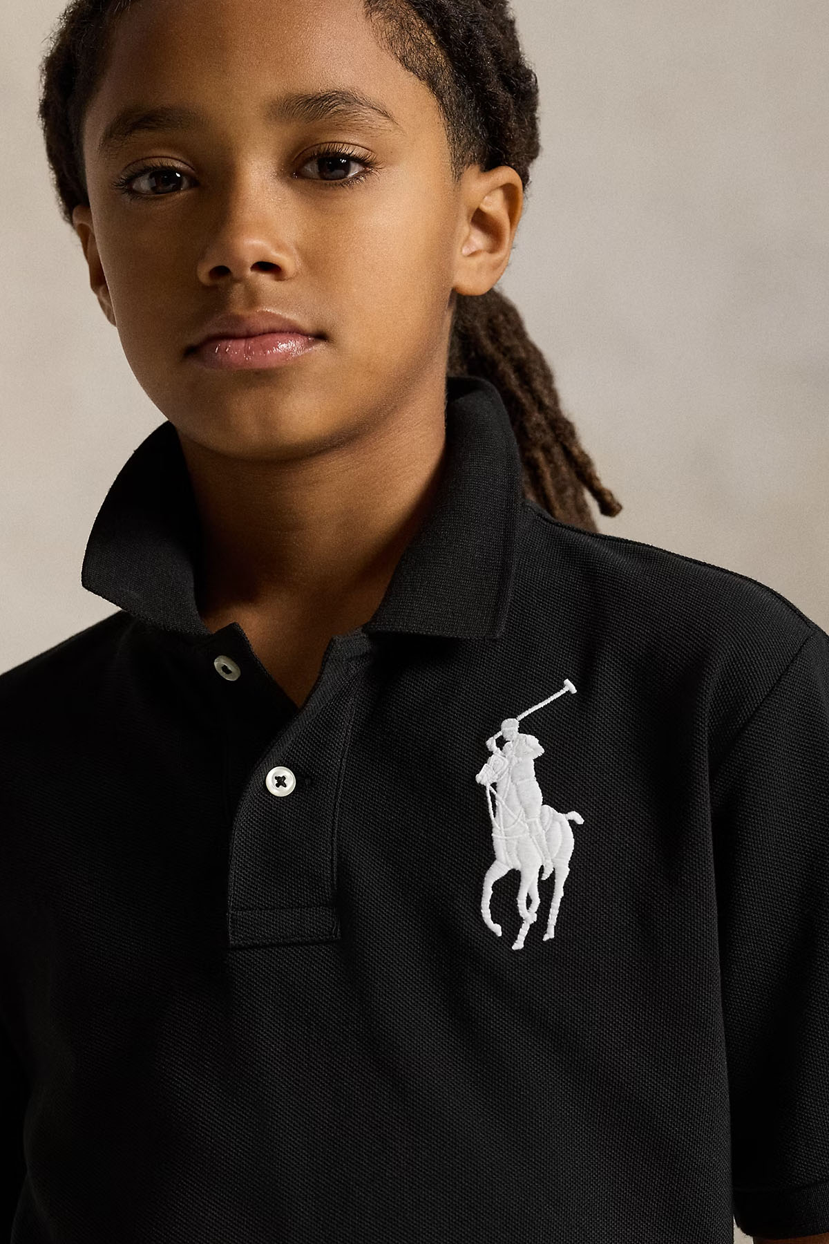 Polo Ralph Lauren Kids S-M Beden Erkek Çocuk Polo Yaka Big Pony Logolu T-shirt