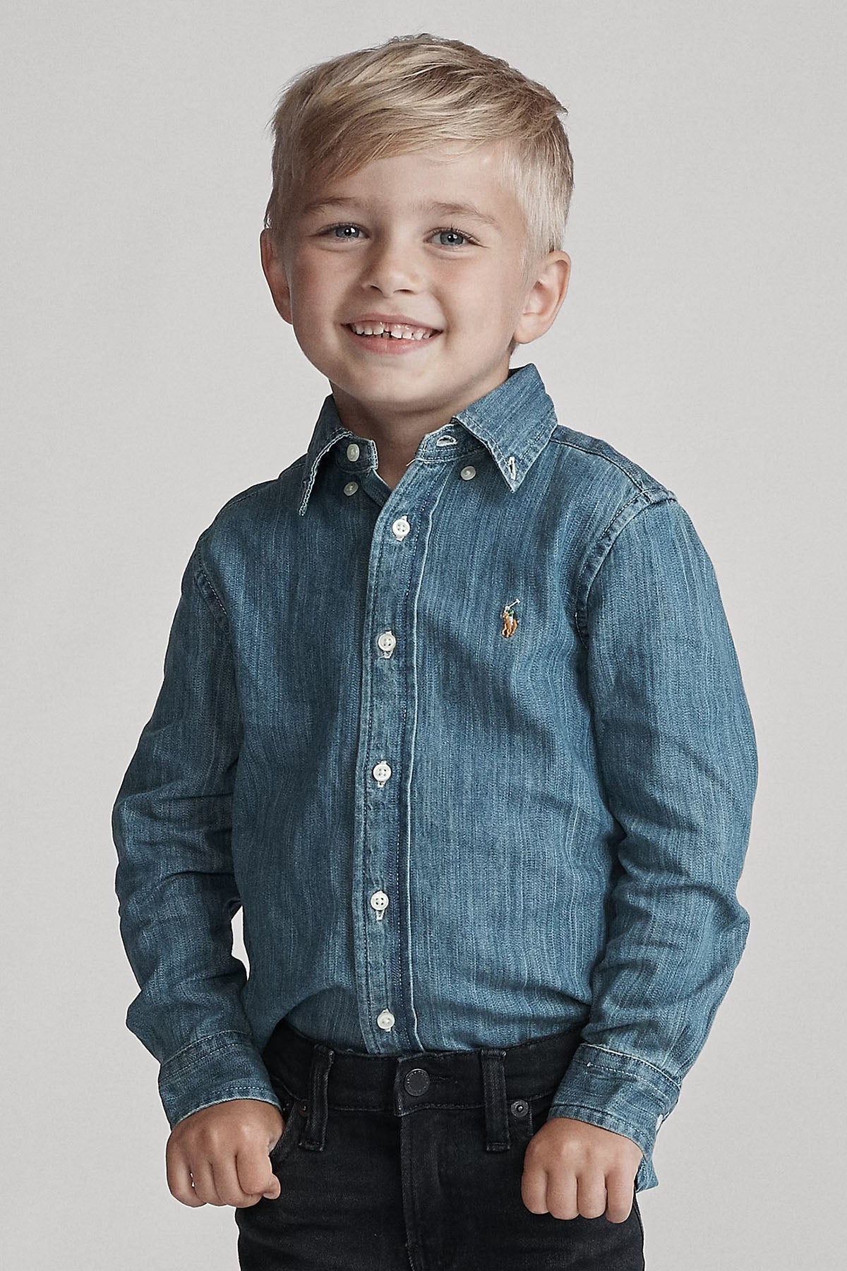 Polo Ralph Lauren Kids 4-6 Yaş Erkek Çocuk Denim Gömlek