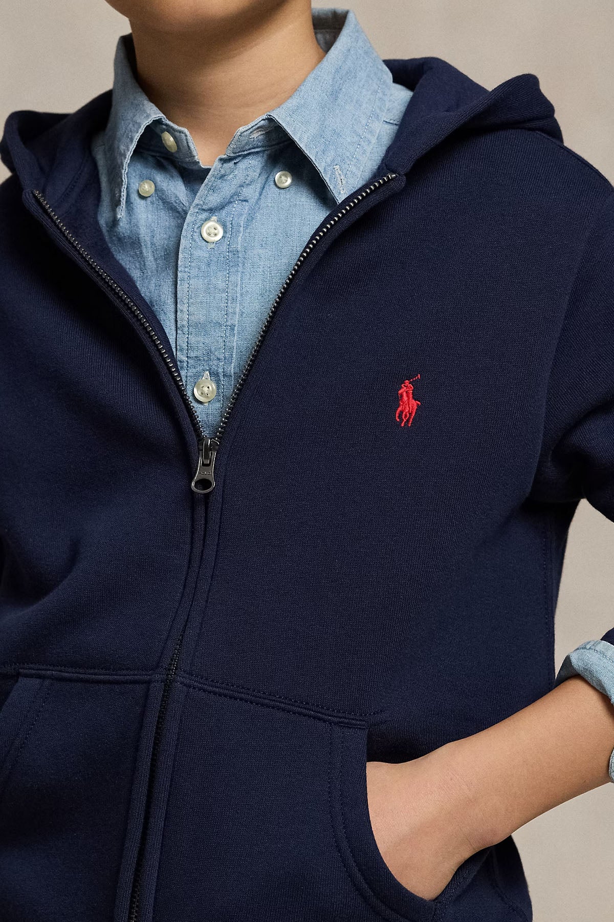 Polo Ralph Lauren Kids S-L Beden Unisex Çocuk Kapüşonlu Sweatshirt Ceket