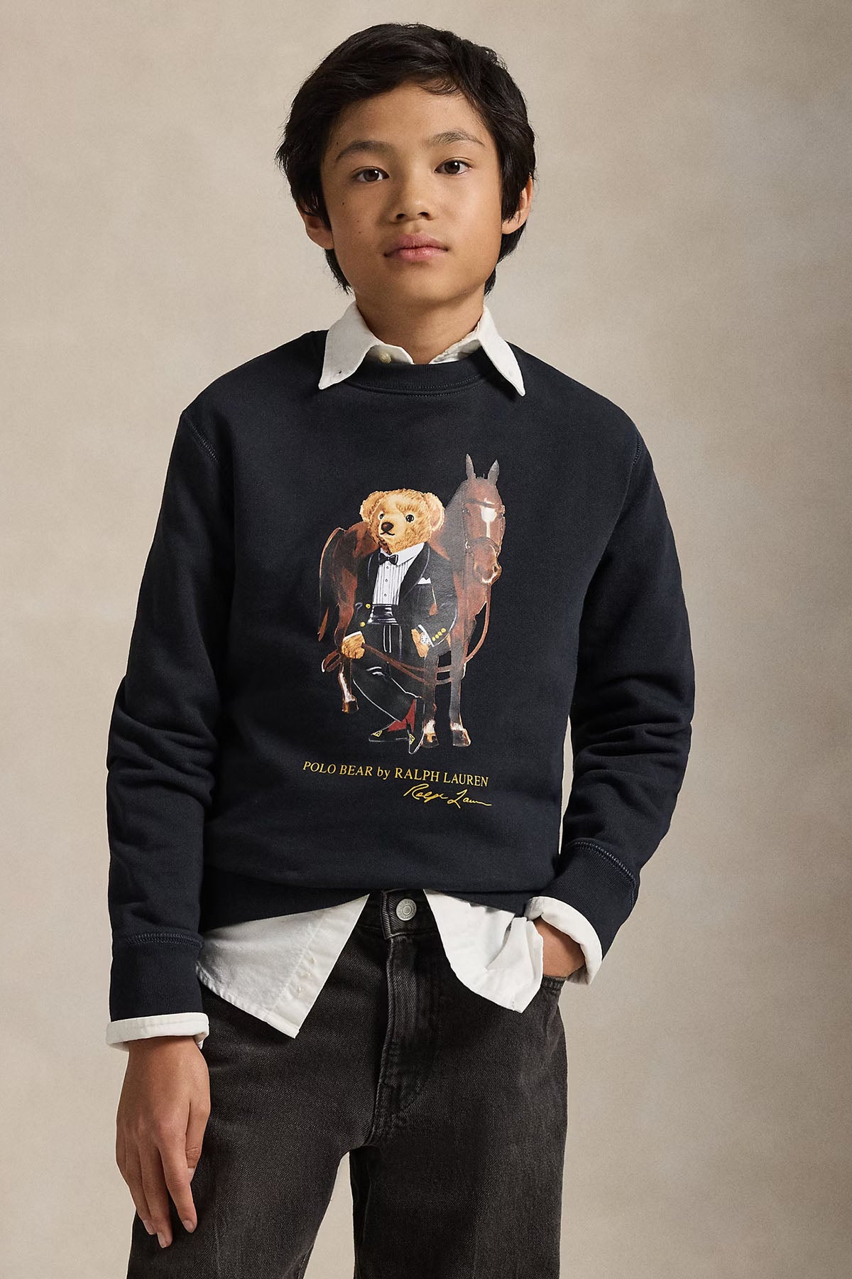 Polo Ralph Lauren Kids S-L Beden Unisex Çocuk Polo Bear Sweatshirt