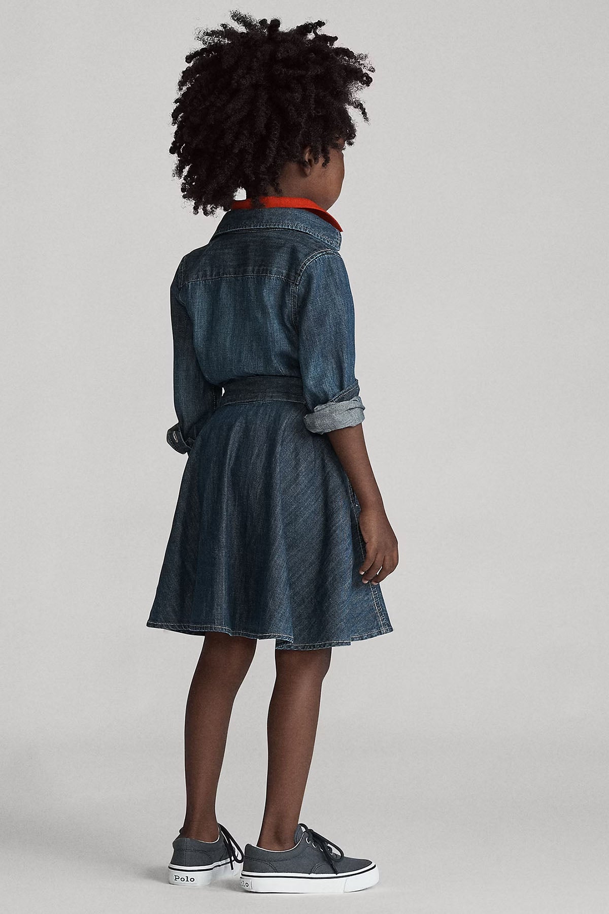 Polo Ralph Lauren Kids 4-6 Yaş Kız Çocuk Denim Gömlek Elbise