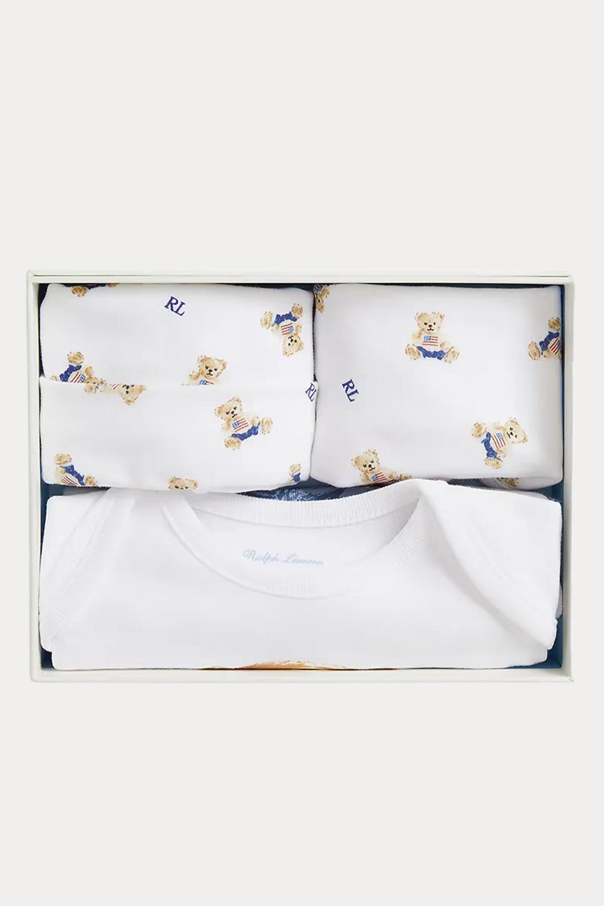 Polo Ralph Lauren Kids 6-9 Aylık Erkek Bebek Polo Bear Tulum Set