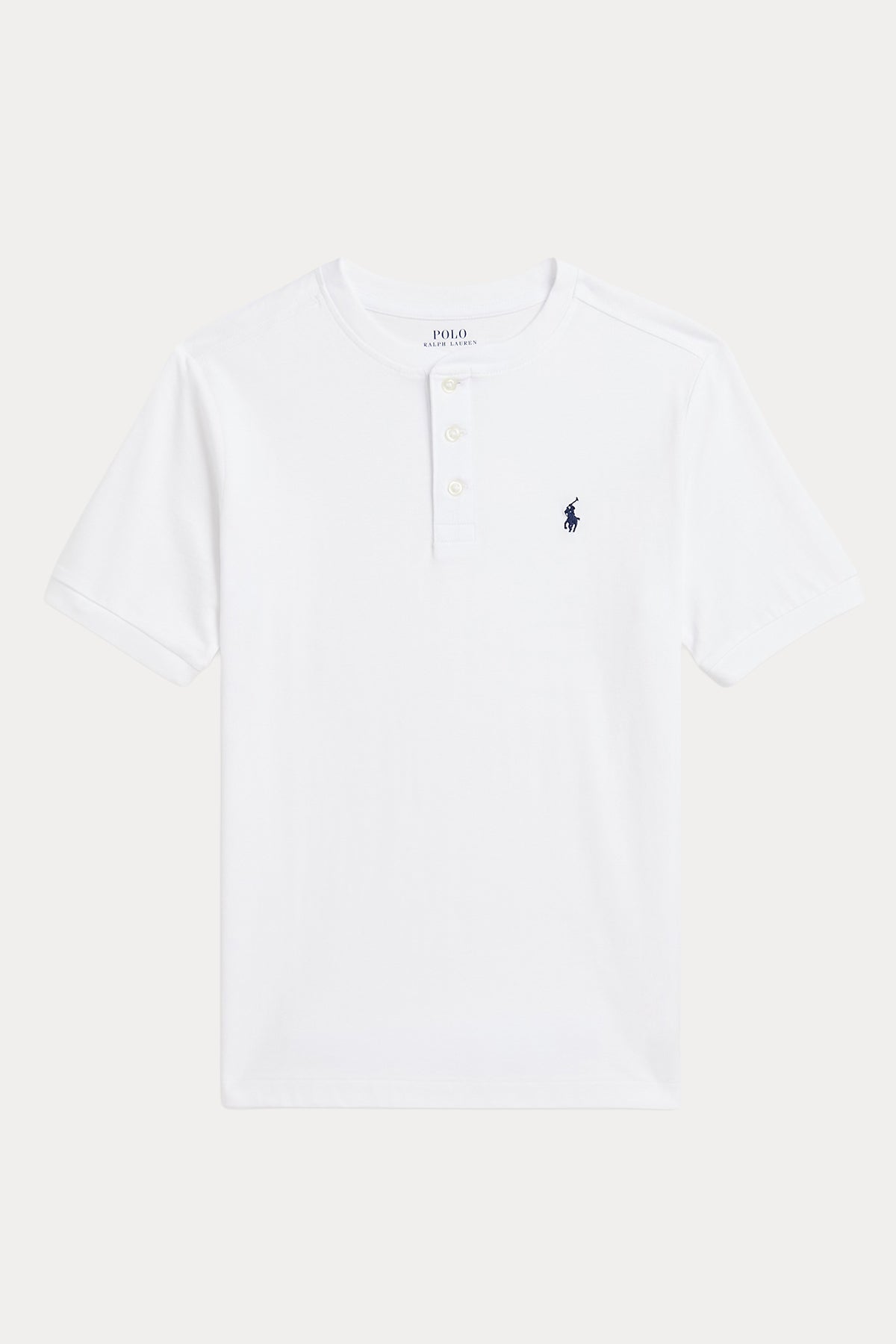 Polo Ralph Lauren Kids S-L Beden Düğmeli Yuvarlak Yaka Pony Logolu T-shirt