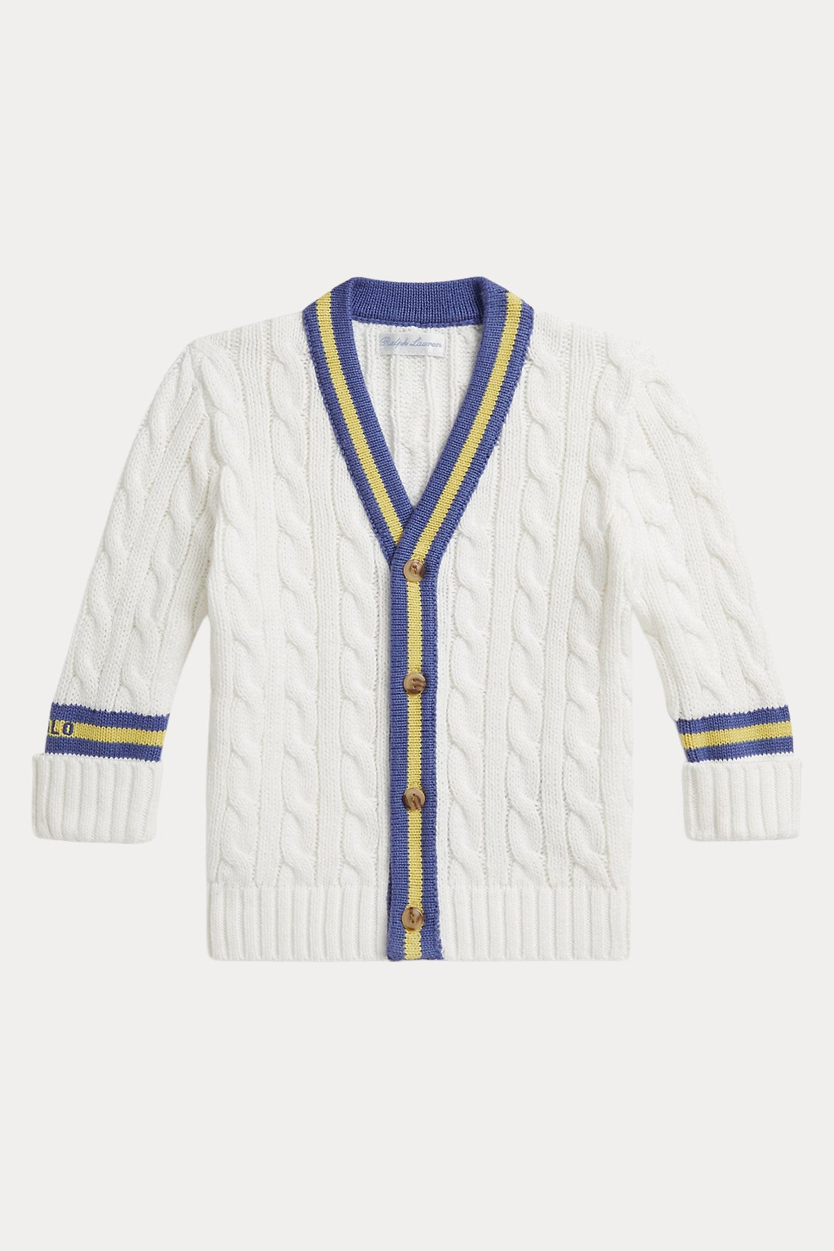 Polo Ralph Lauren Kids 12-18 Aylık Unisex Bebek Saç Örgü Triko Ceket