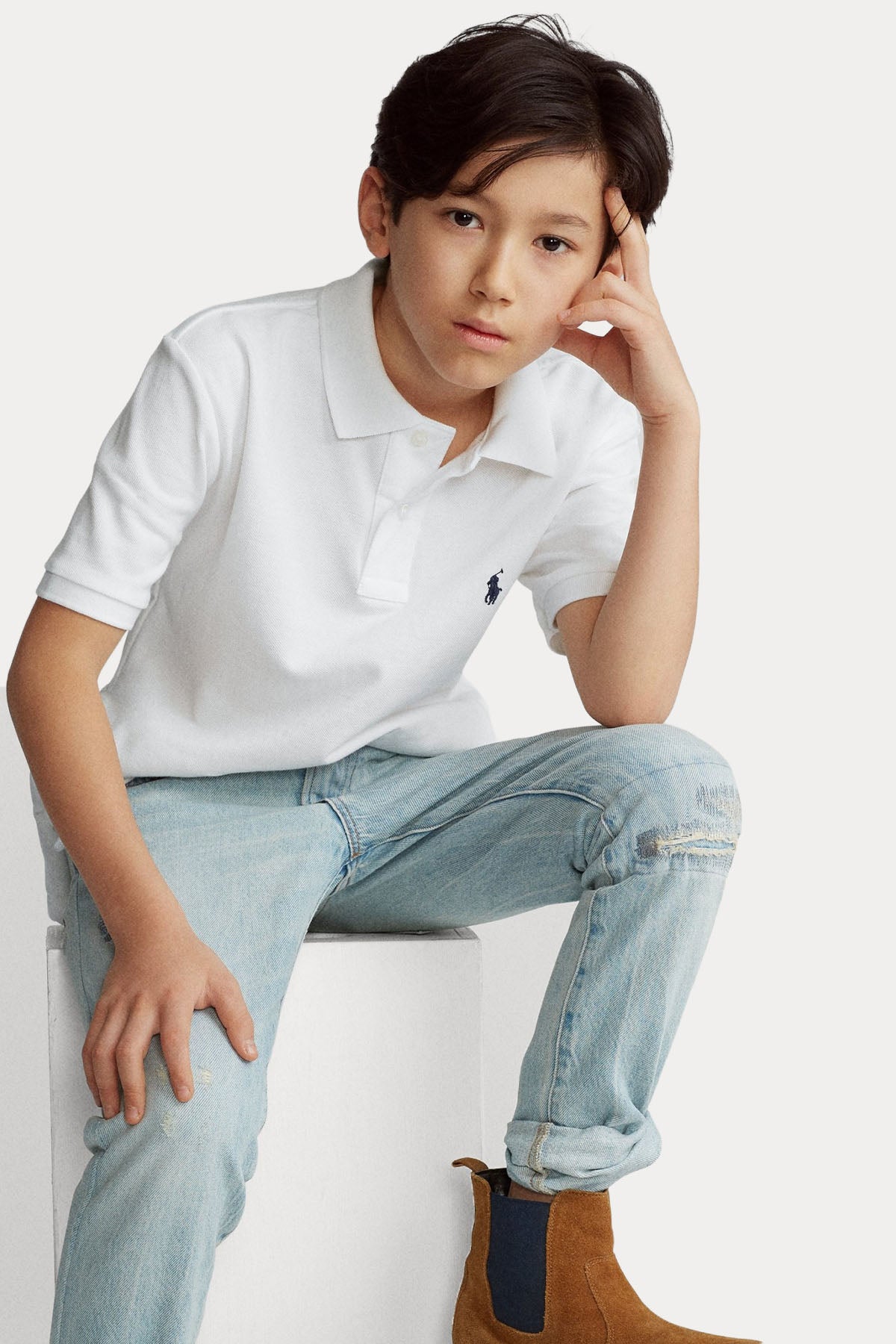 Polo Ralph Lauren Kids S-L Beden Classic Fit Polo Yaka T-shirt-T-shirt-Libas