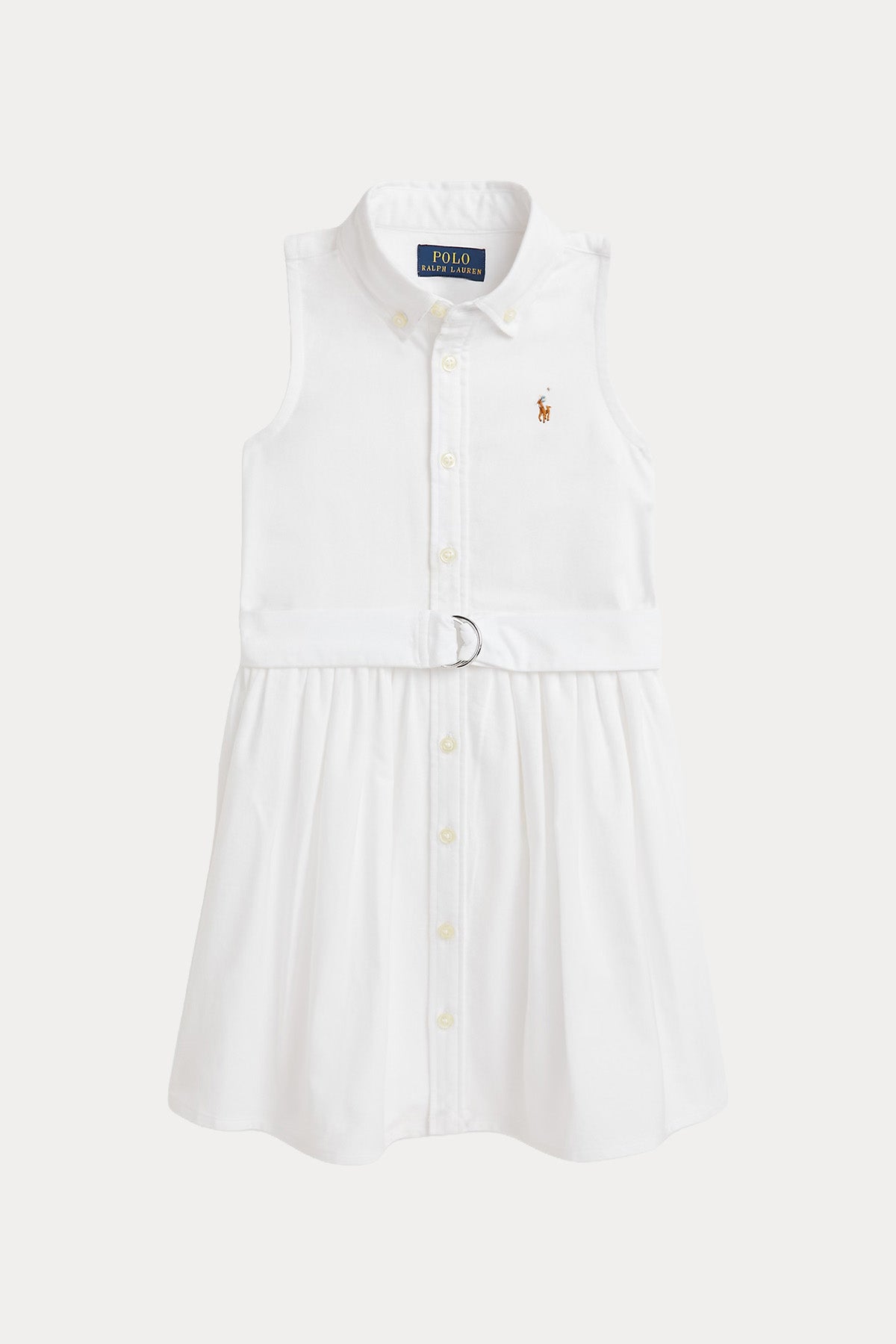 Polo Ralph Lauren Kids 4-6 Yaş Kız Çocuk Kemerli Gömlek Elbise