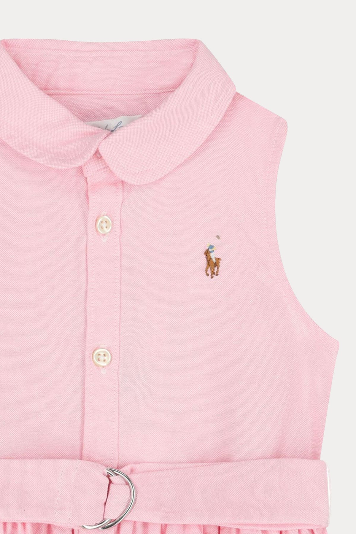 Polo Ralph Lauren Kids 9-12 Aylık Kız Bebek Kemerli Şortlu Gömlek Elbise