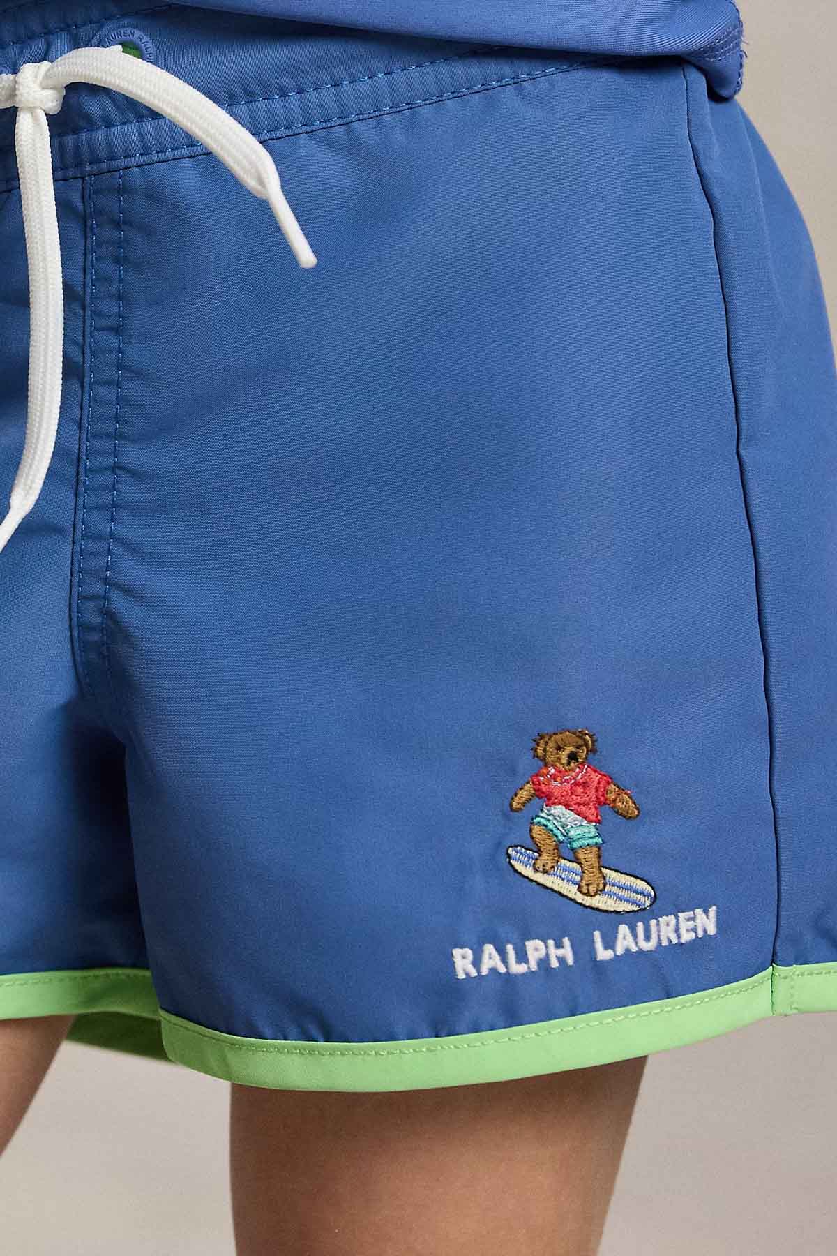 Polo Ralph Lauren Kids 3-7 Yaş Erkek Çocuk Polo Bear Beli Lastikli Şort Mayo-Şort Mayo-Libas