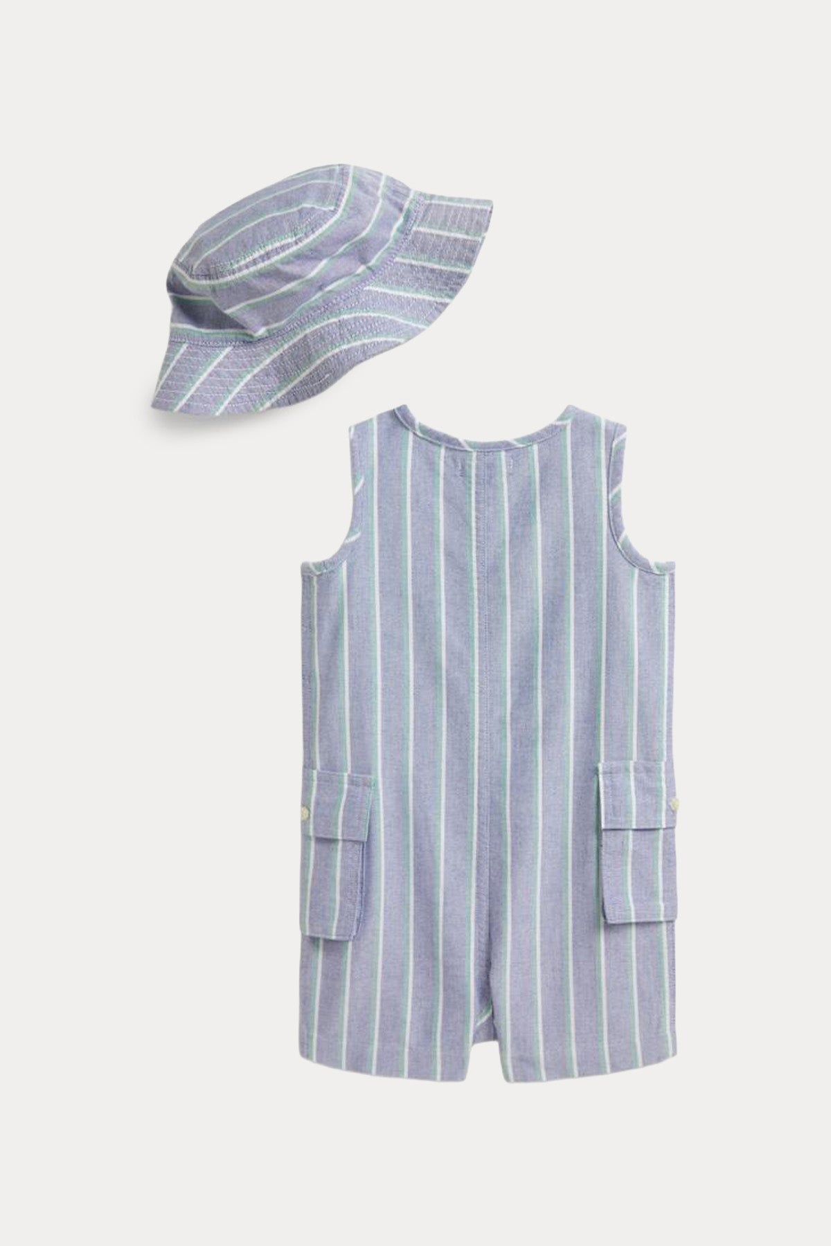 Polo Ralph Lauren Kids 12 Aylık Erkek Bebek Şapkalı Tulum Set