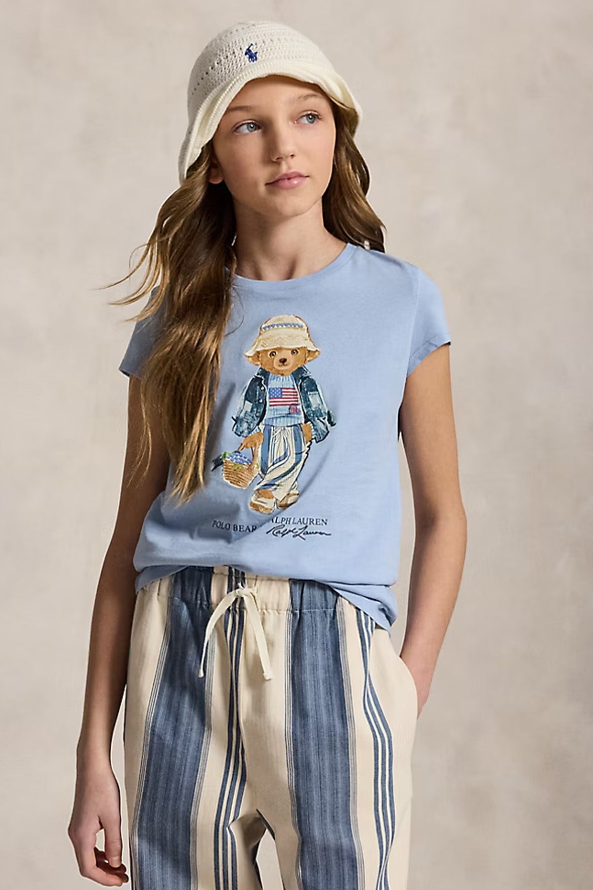 Polo Ralph Lauren Kids S-L Beden Kız Çocuk Polo Bear T-shirt-T-shirt-Libas