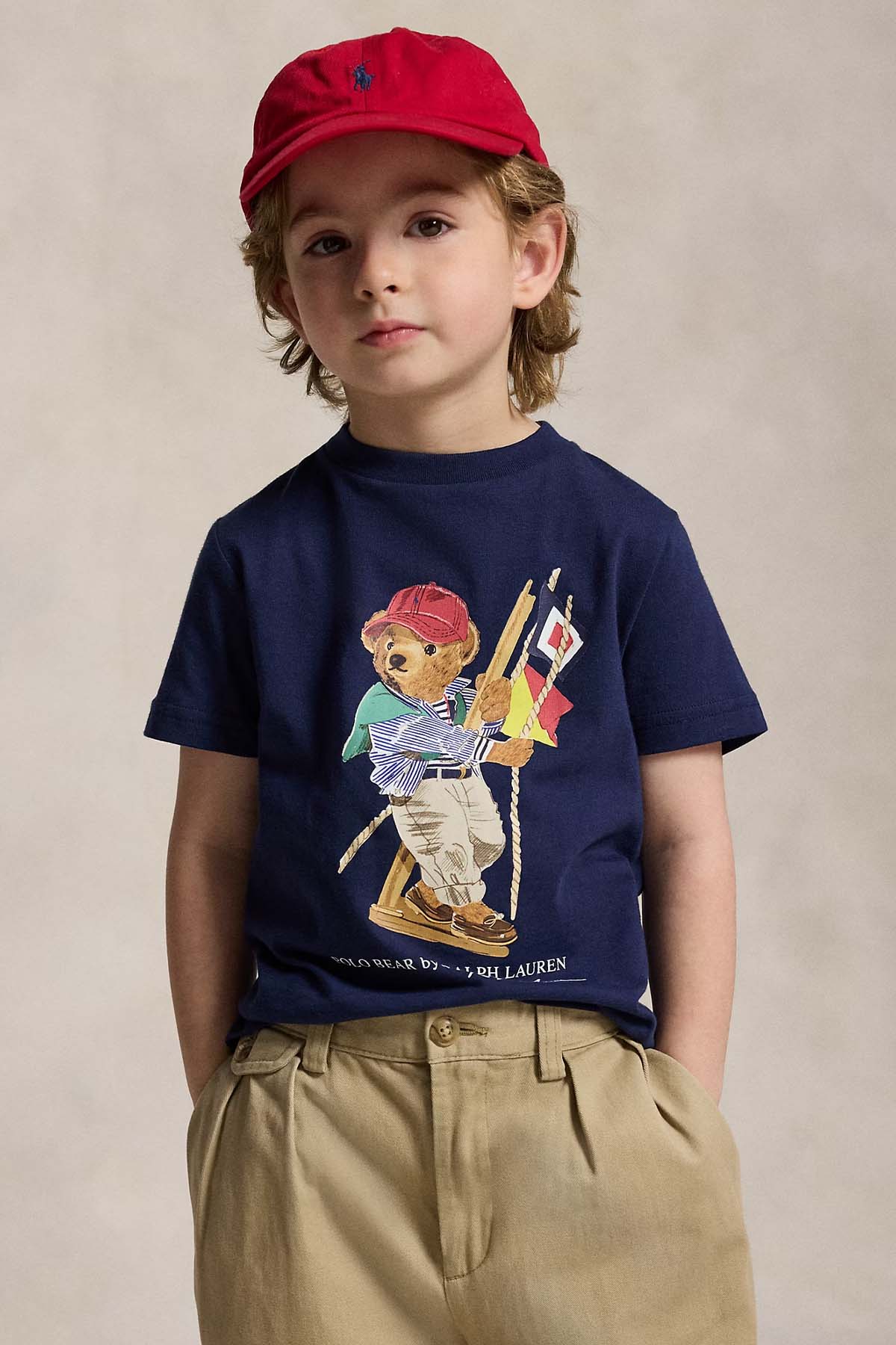 Polo Ralph Lauren Kids S-L Beden Unisex Çocuk Polo Bear T-shirt-T-shirt-Libas