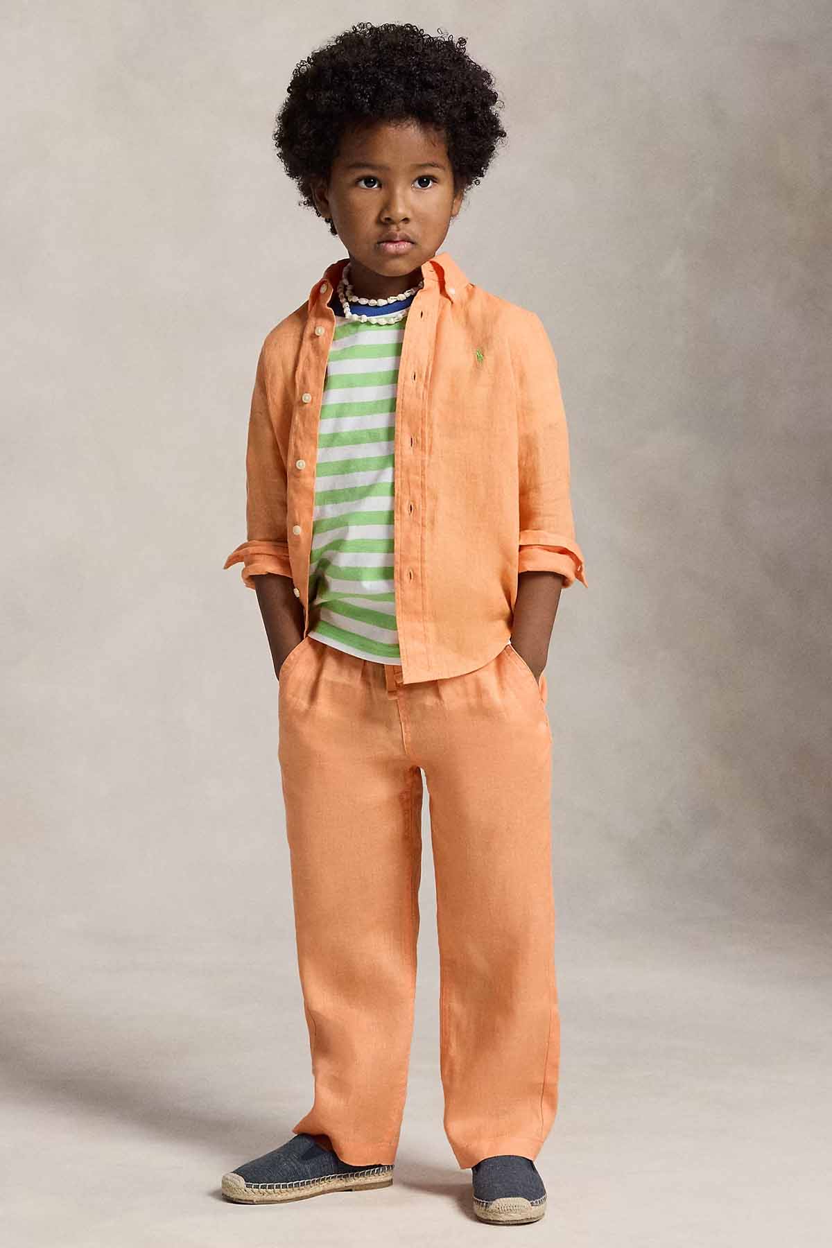 Polo Ralph Lauren Kids 3-4 Yaş Erkek Çocuk Çizgili T-shirt-T-shirt-Libas