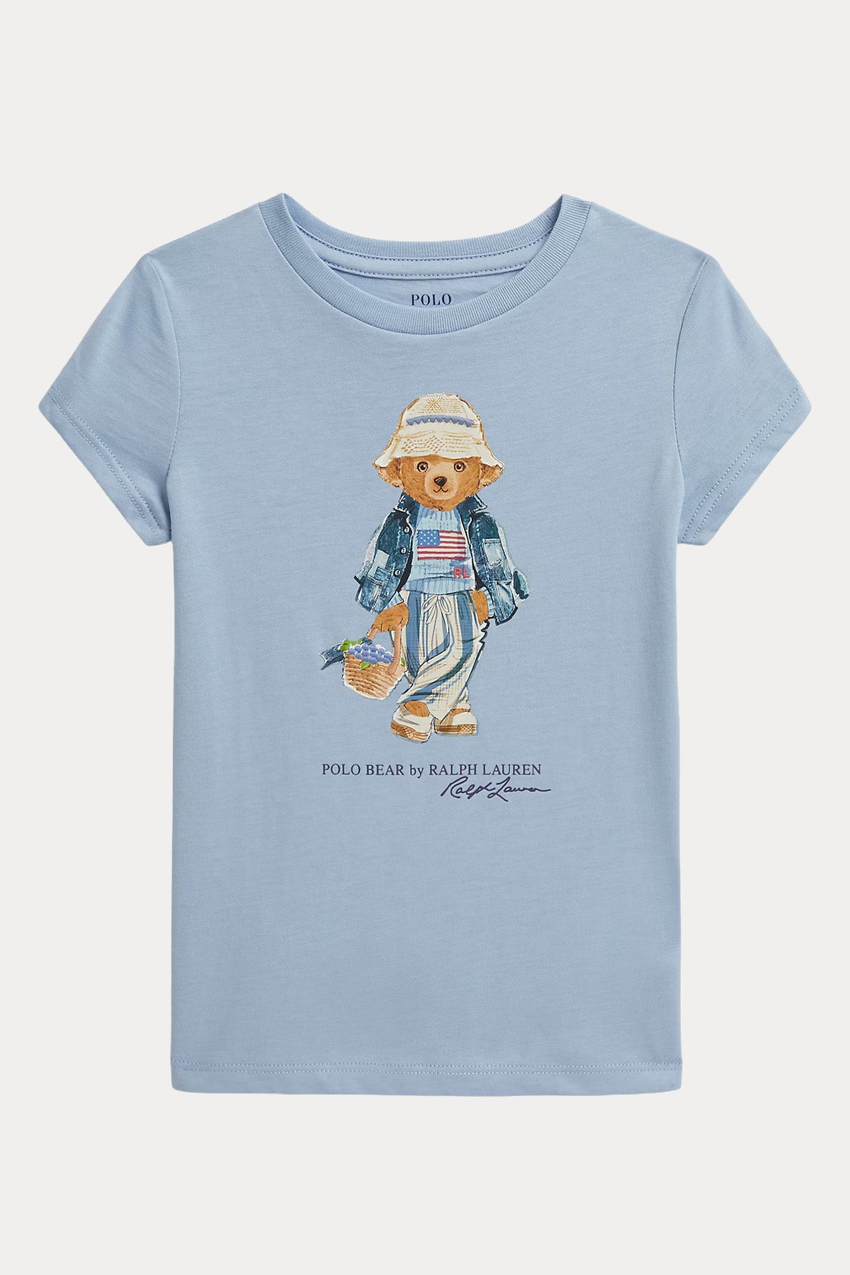 Polo Ralph Lauren Kids 4-6 Yaş Kız Çocuk Polo Bear T-shirt-T-shirt-Libas