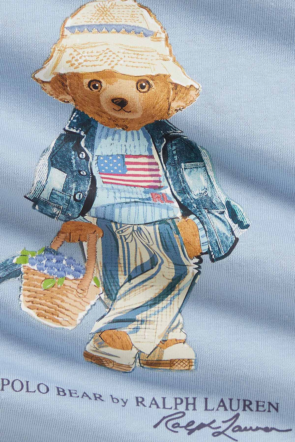 Polo Ralph Lauren Kids 12-18 Aylık Kız Bebek Polo Bear T-shirt-T-shirt-Libas