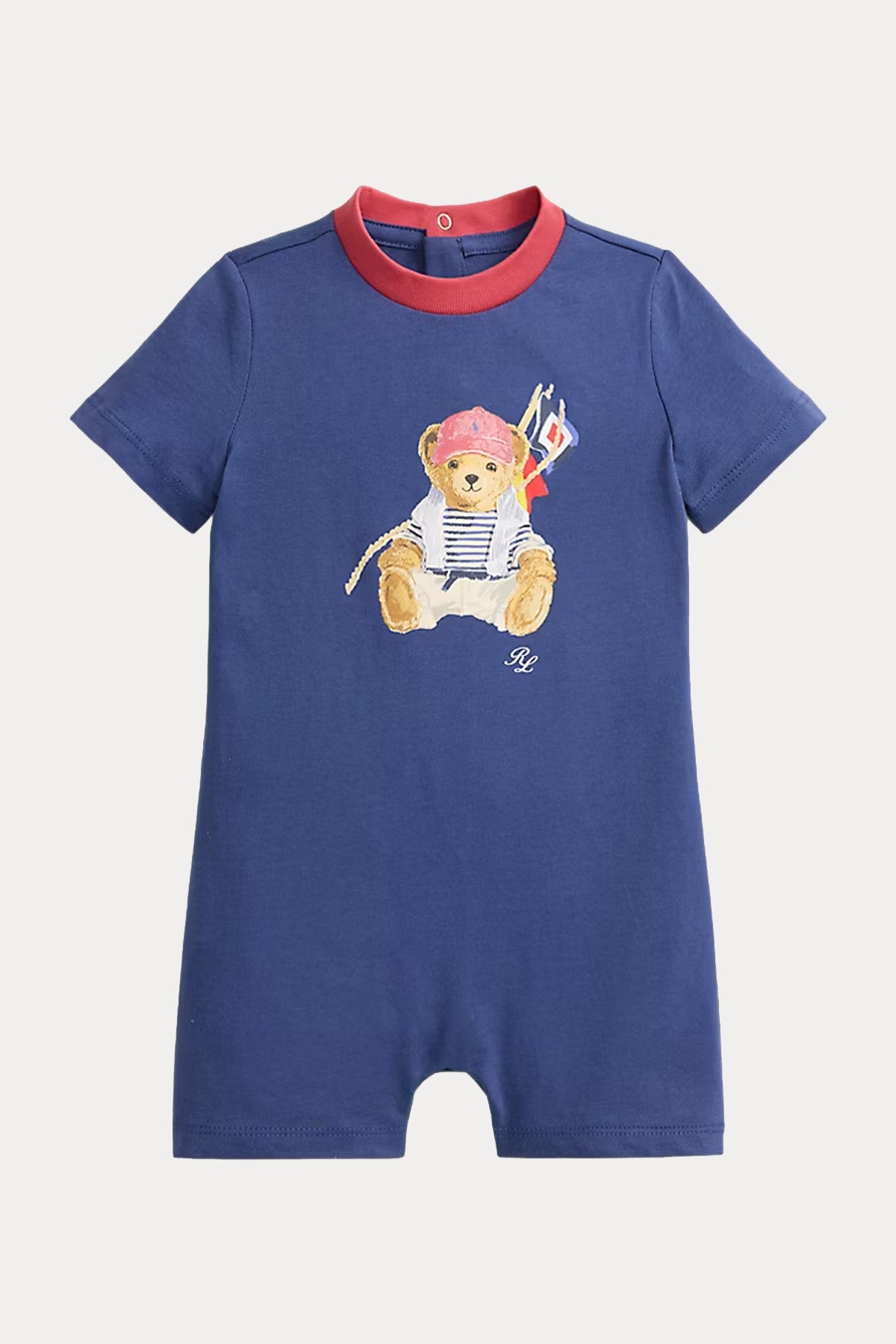Polo Ralph Lauren Kids 9-12 Aylık Unisex Bebek Polo Bear Tulum-Tulum-Libas