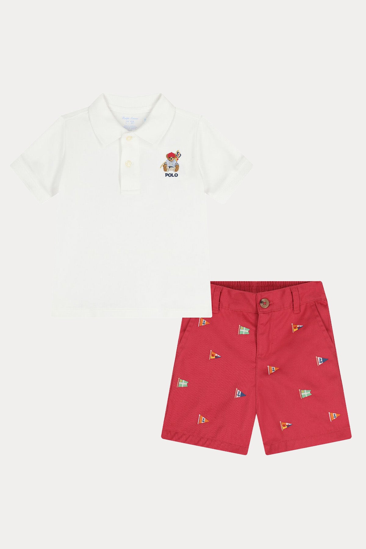 Polo Ralph Lauren Kids 12 Aylık Erkek Bebek Polo Bear T-shirt - Şort Set