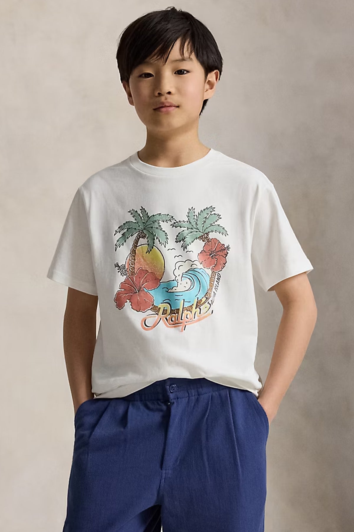 Polo Ralph Lauren Kids S-M Beden Unisex Çocuk Desenli T-shirt