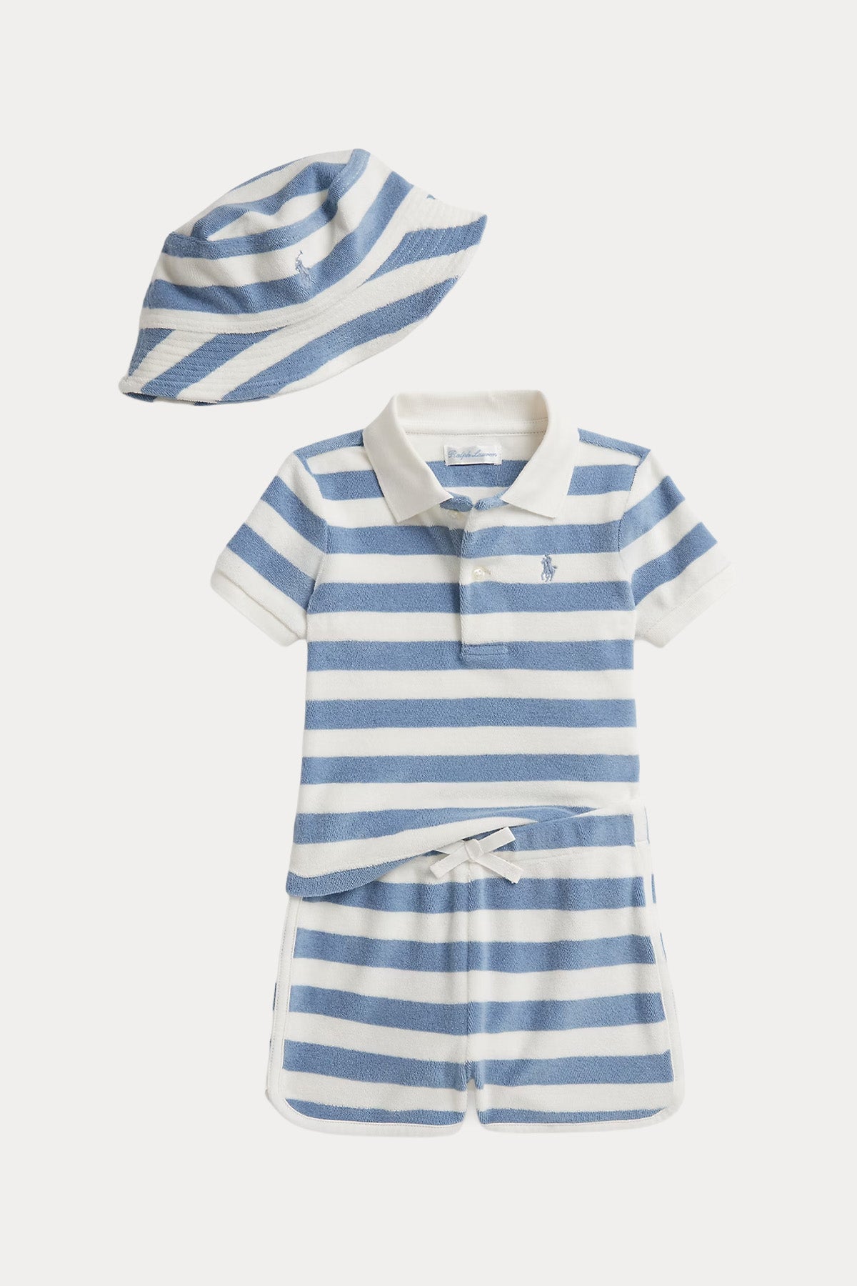 Polo Ralph Lauren Kids 12 Aylık Unisex Bebek Bucket Şapkalı T-shirt - Şort Set