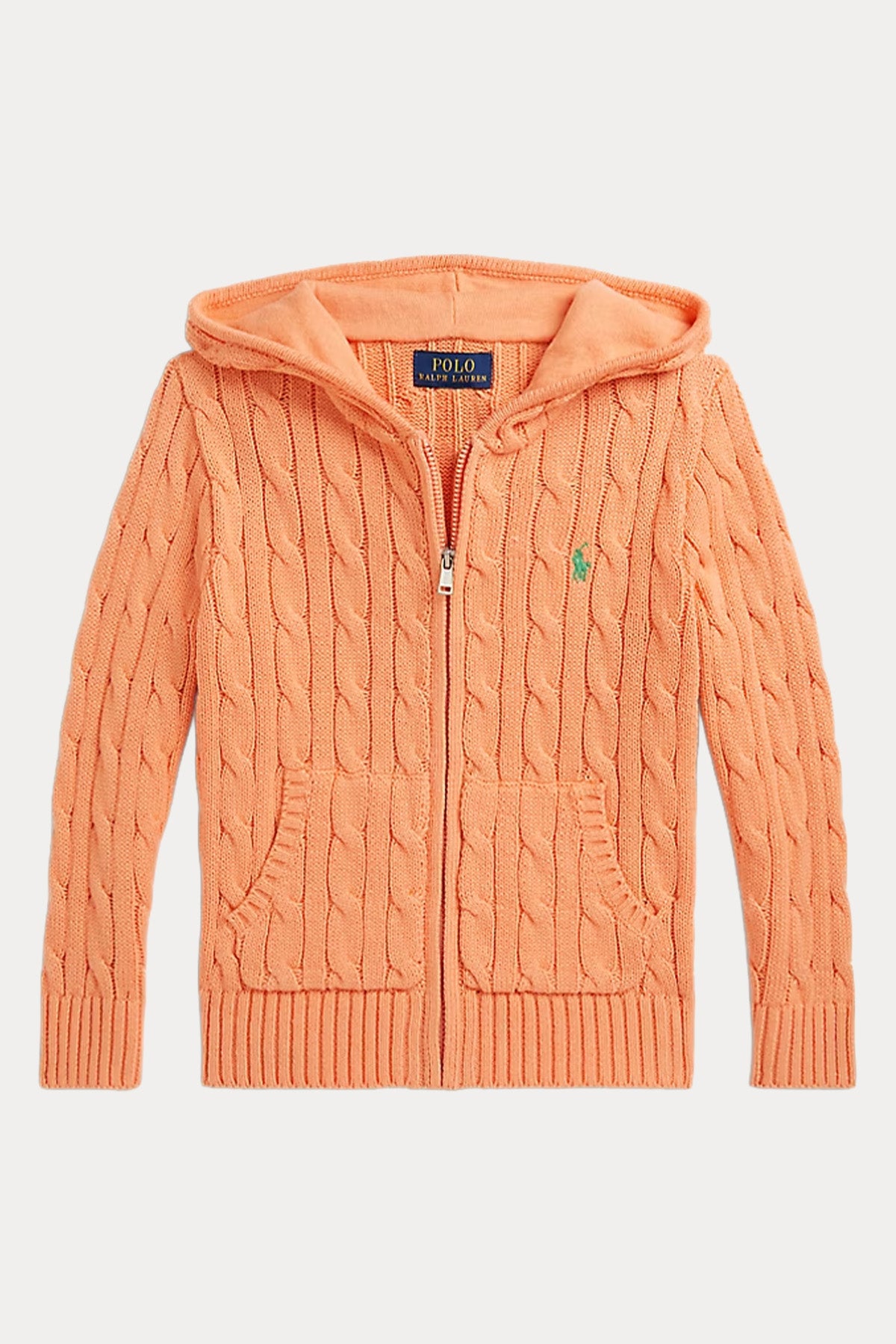 Polo Ralph Lauren Kids 4-6 Yaş Kız Çocuk Saç Örgü Kapüşonlu Triko Ceket