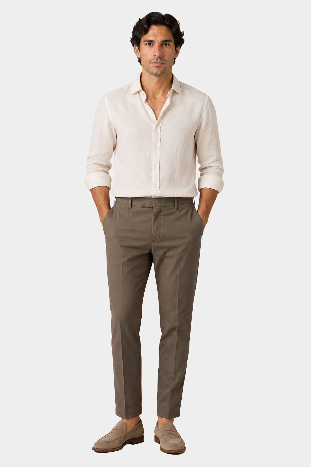 Pantaloni Torino Master Fit Yandan Cepli İpek Pantolon