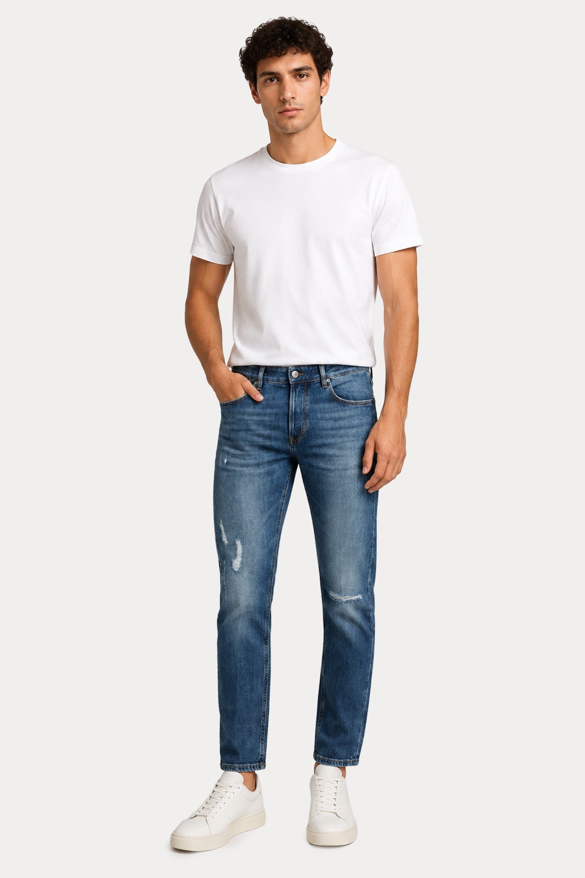 Pantaloni Torino Reggae Slim Fit Yıkamalı Jeans