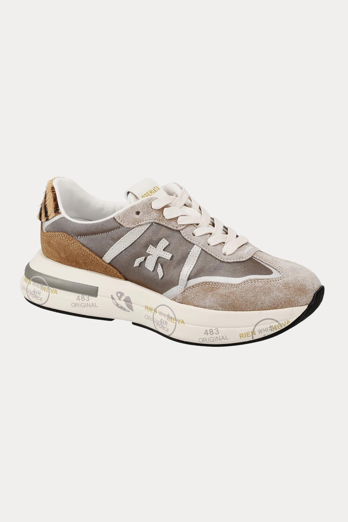 Premiata Cassie Leopar Desenli Sneaker Ayakkabı