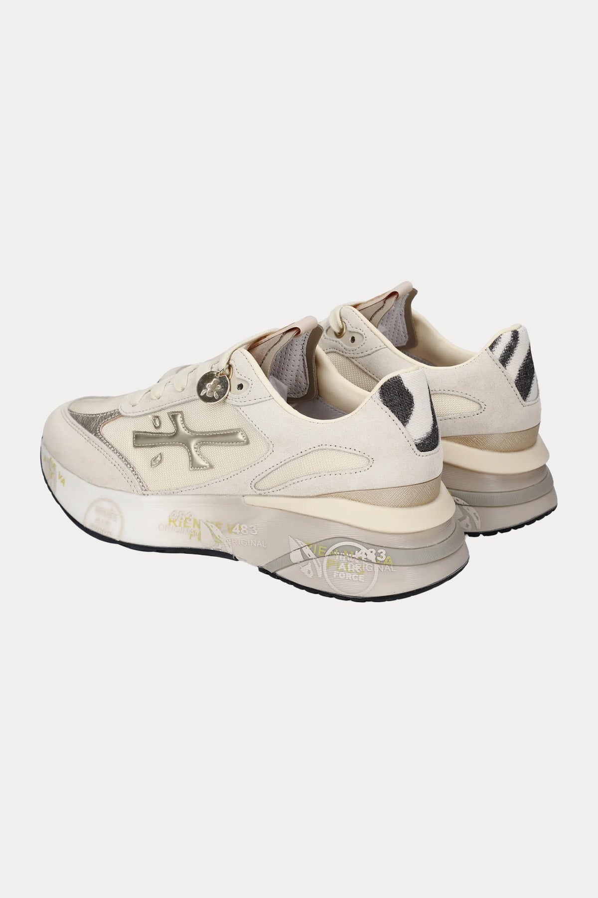 Premiata Moerund Zebra Desenli Süet Sneaker Ayakkabı