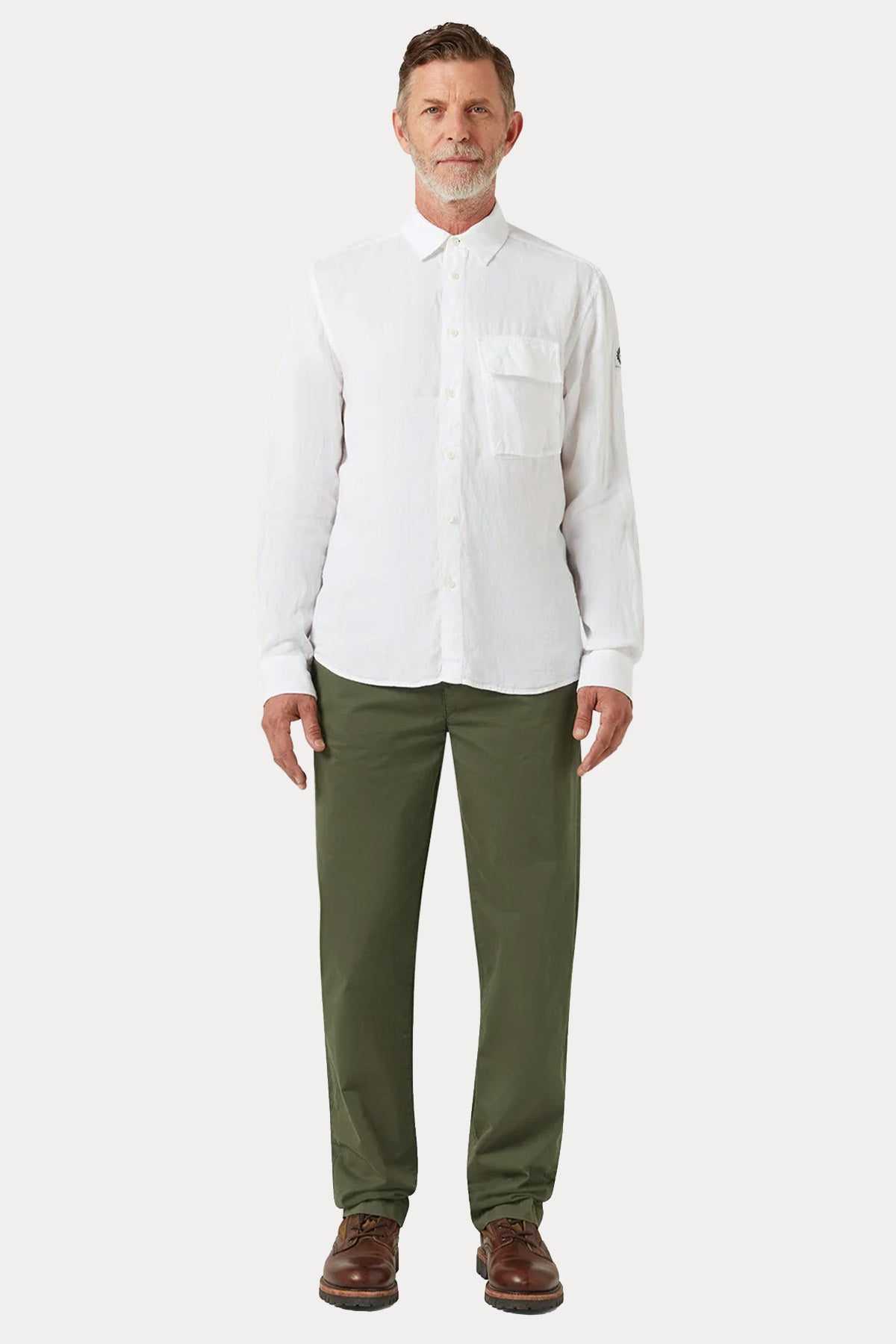 Belstaff Regular Fit Cep Detaylı Keten Gömlek-Gömlek-Libas