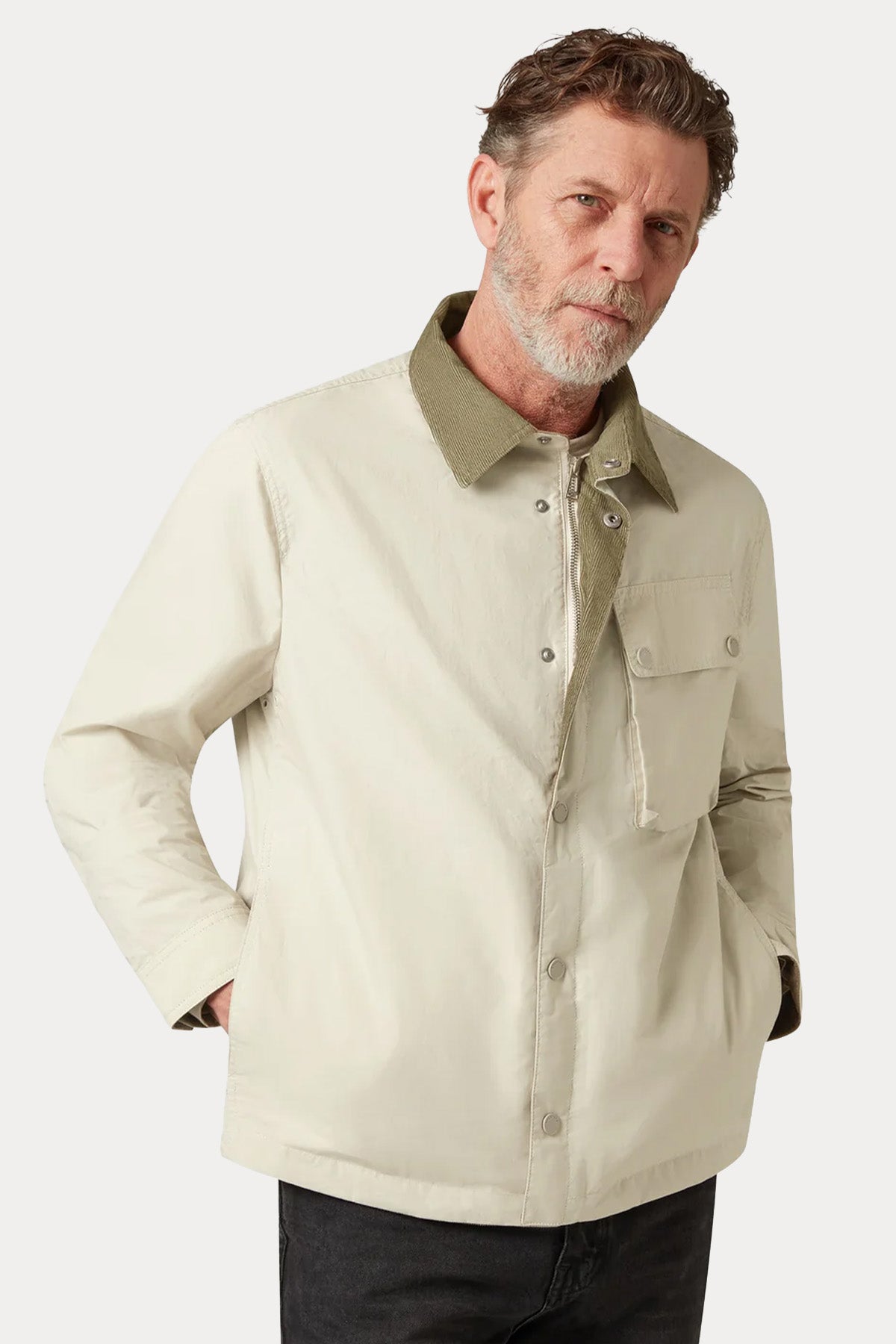 Belstaff Regular Fit Fitilli Kadife Yaka Cep Detaylı Ceket-Ceket-Libas