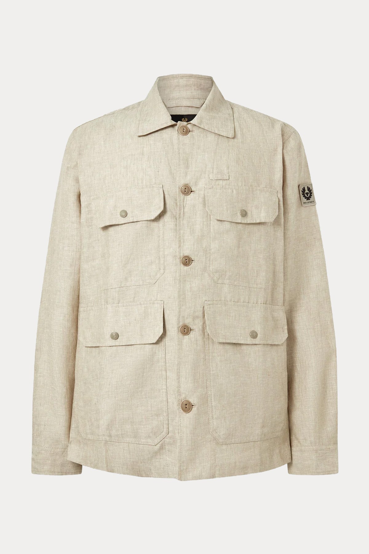 Belstaff Relaxed Fit Cep Detaylı Keten Ceket-Ceket-Libas