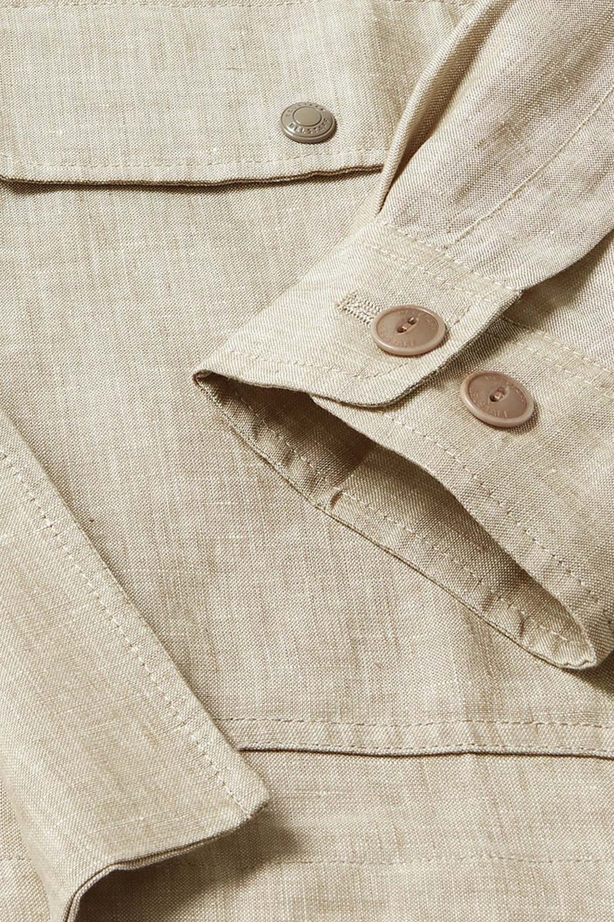 Belstaff Relaxed Fit Cep Detaylı Keten Ceket-Ceket-Libas