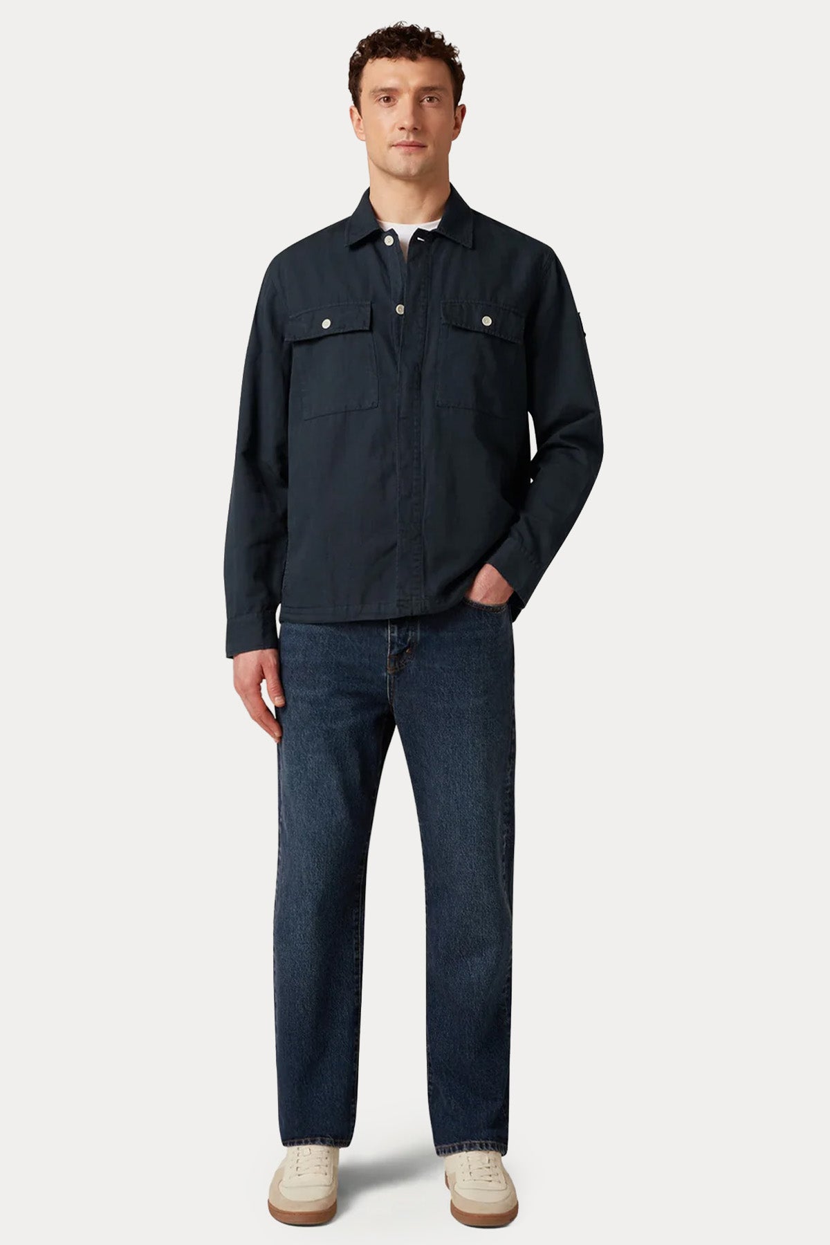 Belstaff Relaxed Fit Cep Detaylı Keten Gömlek-Gömlek-Libas