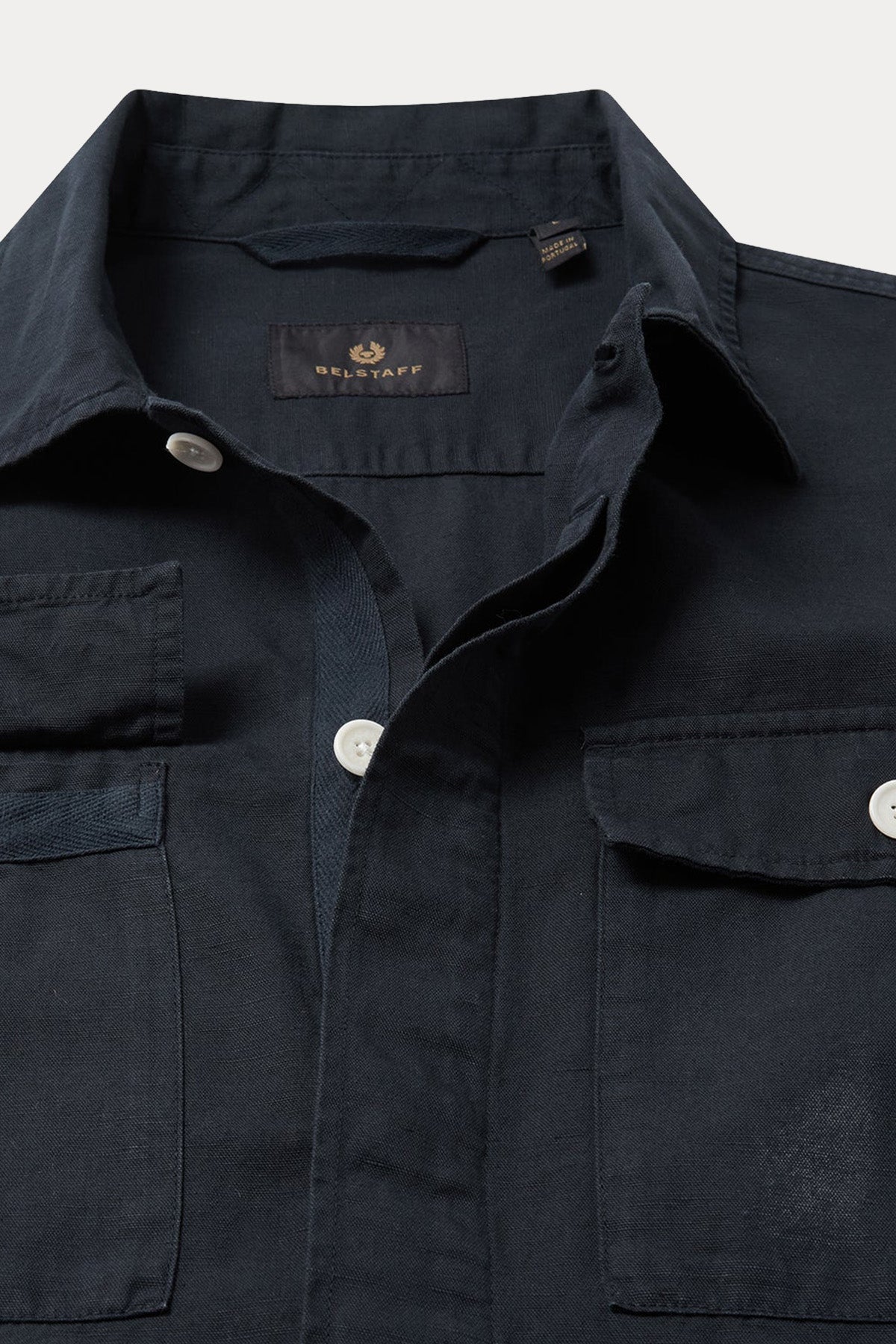 Belstaff Relaxed Fit Cep Detaylı Keten Gömlek-Gömlek-Libas