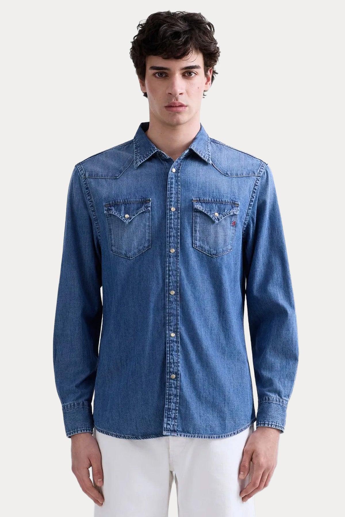 Replay Regular Fit Denim Gömlek-Gömlek-Libas