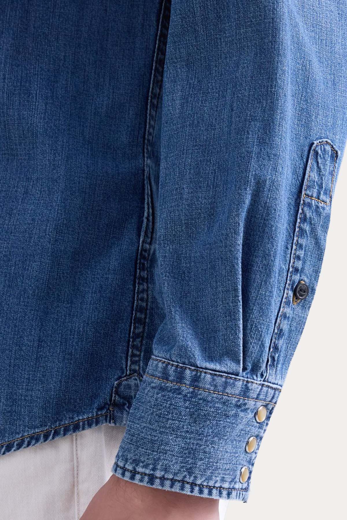 Replay Regular Fit Denim Gömlek-Gömlek-Libas