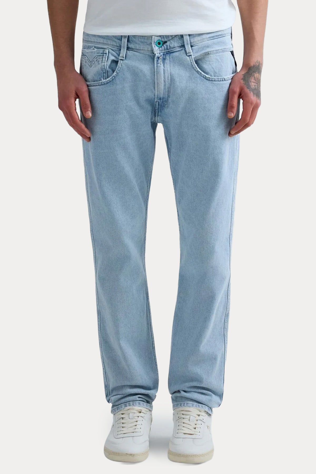 Replay Anbass Slim Fit Yıkamalı Jeans