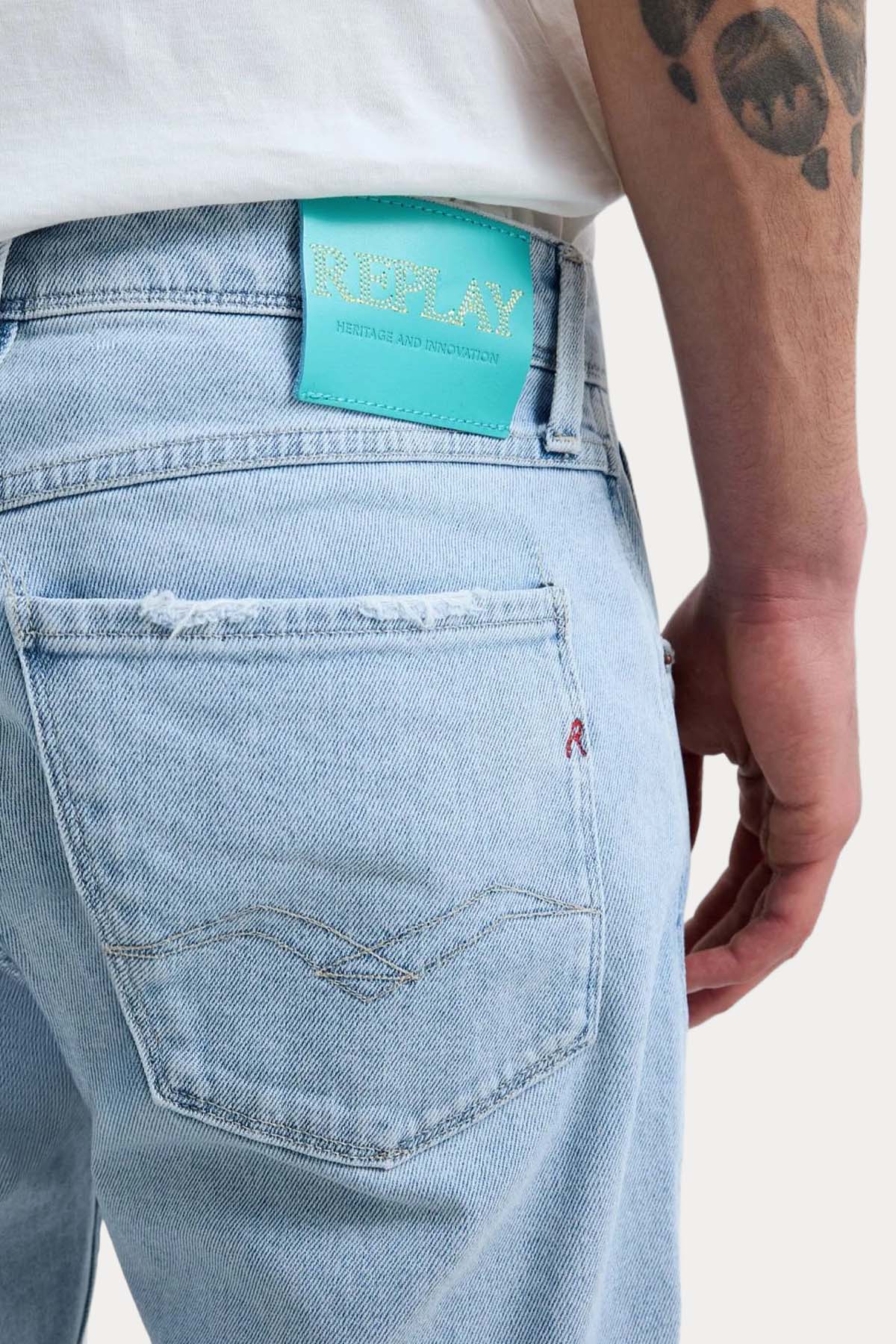 Replay Anbass Slim Fit Yıkamalı Jeans