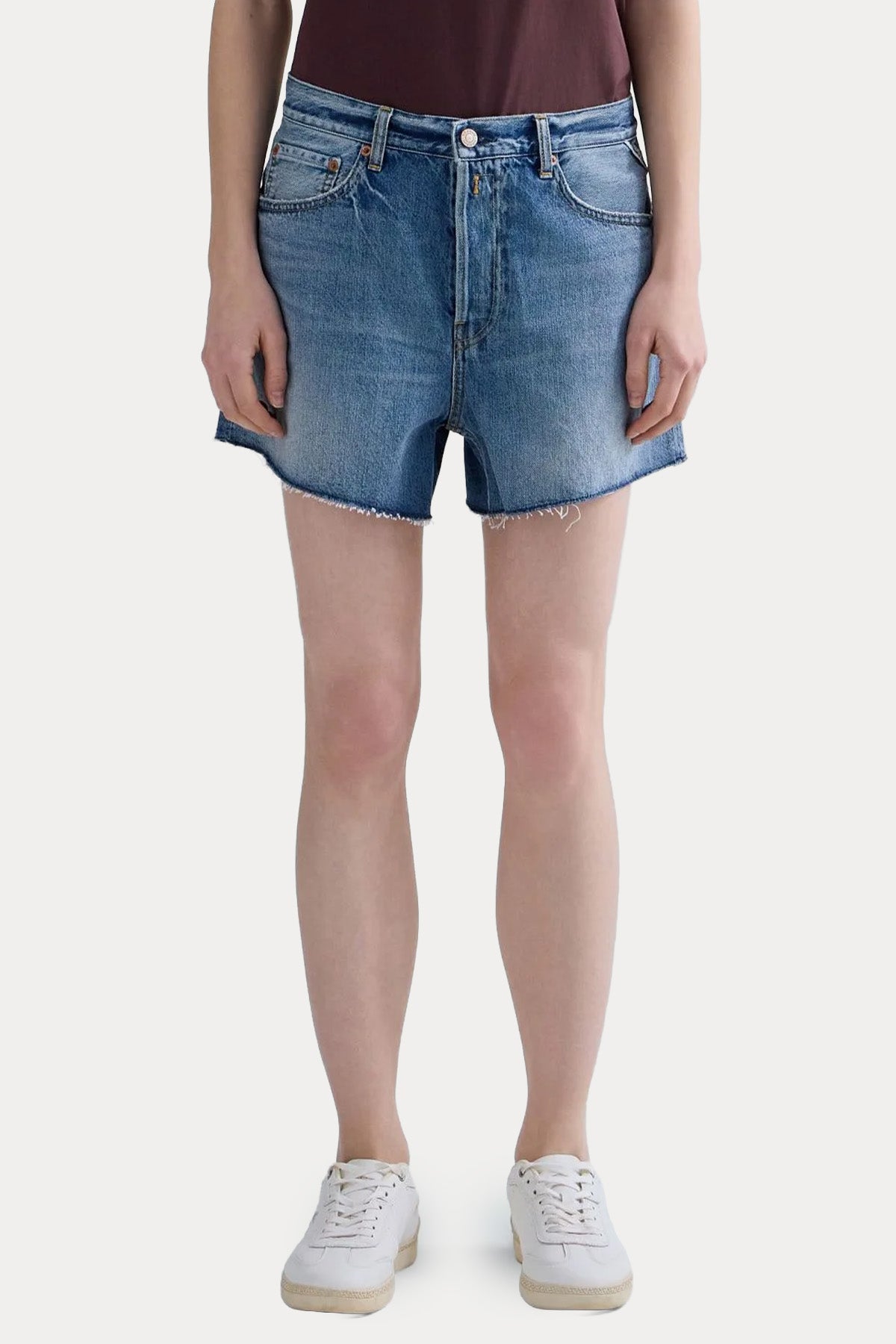 Replay Straight Fit Yıkamalı Denim Şort-Şort-Libas