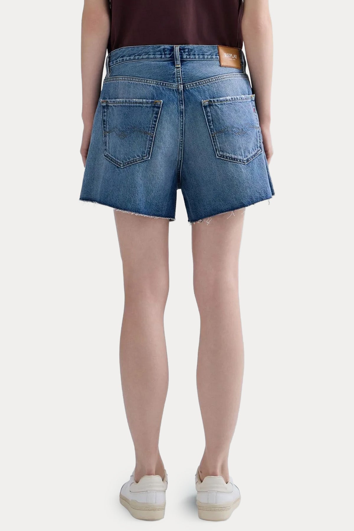 Replay Straight Fit Yıkamalı Denim Şort-Şort-Libas