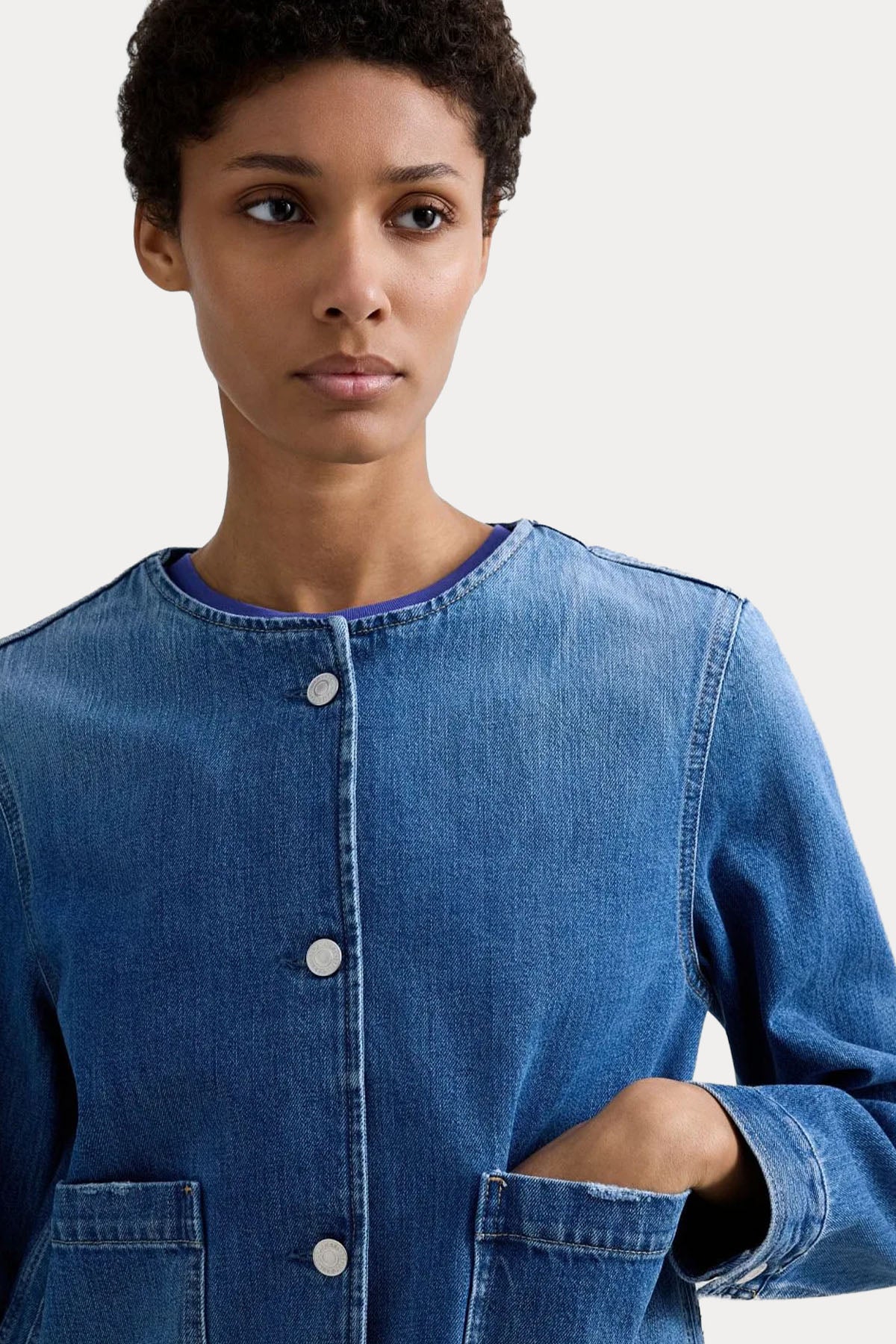 Replay Relaxed Fit Kapüşonlu Denim Ceket-Ceket-Libas