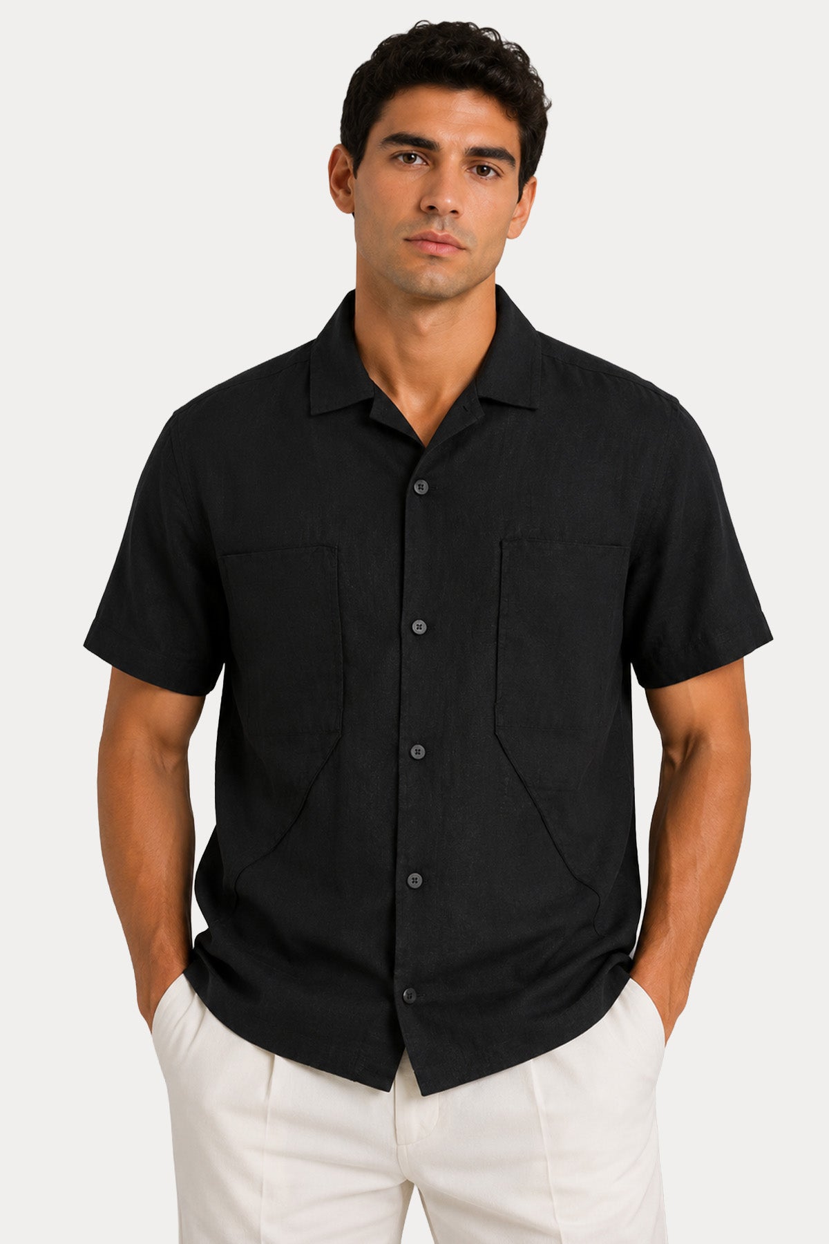 Transit Relaxed Fit Keten Gömlek