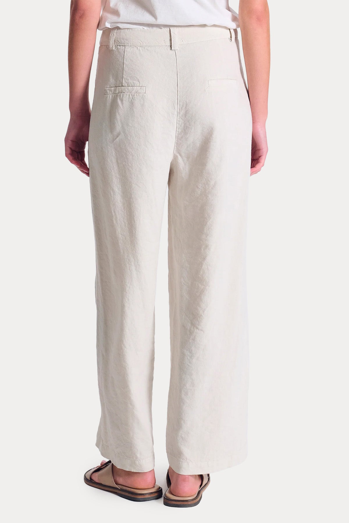 Transit Relaxed Fit Streç Keten Pantolon-Pantolon-Libas